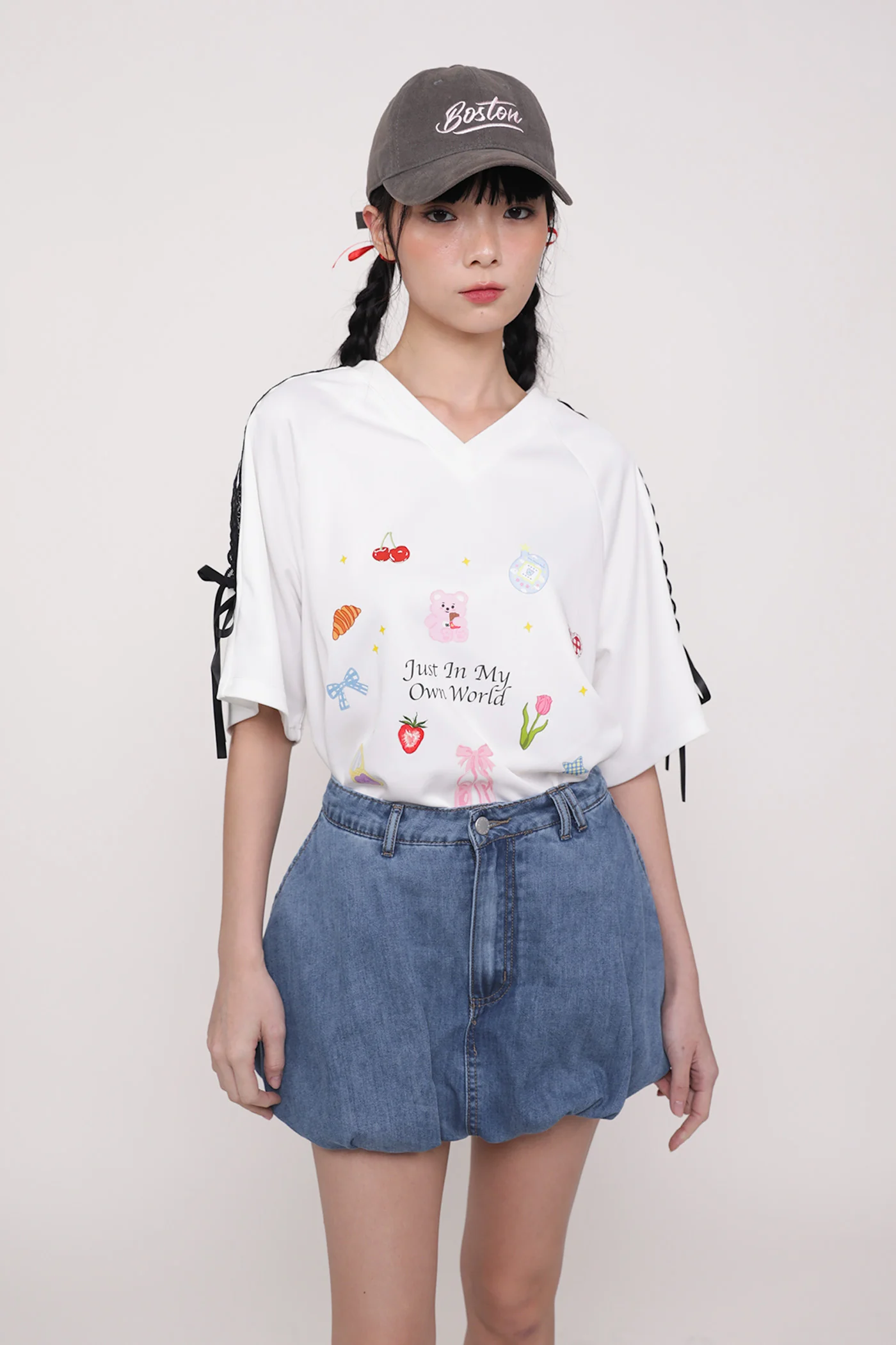 Sabrina Denim Bubble Skorts - Image 7