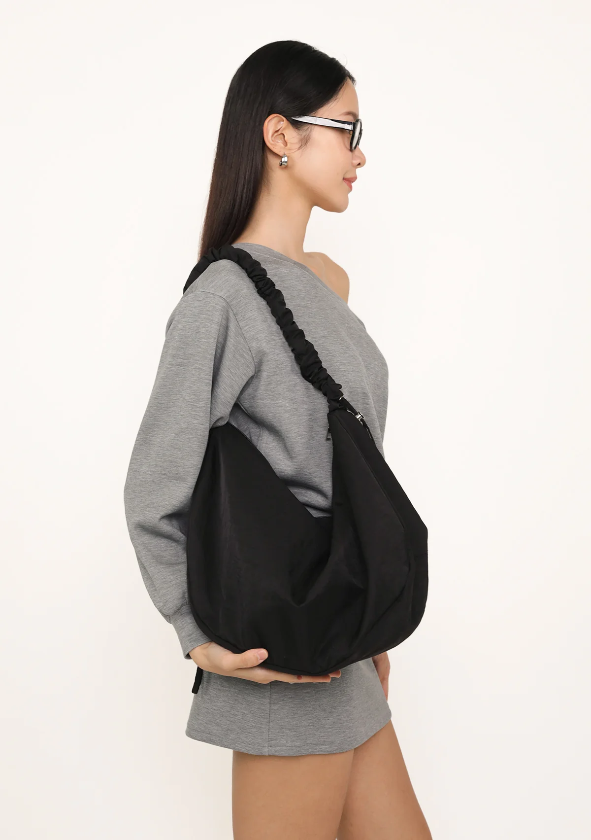 Saffy Hobo Ruched Sling Bag - Image 6