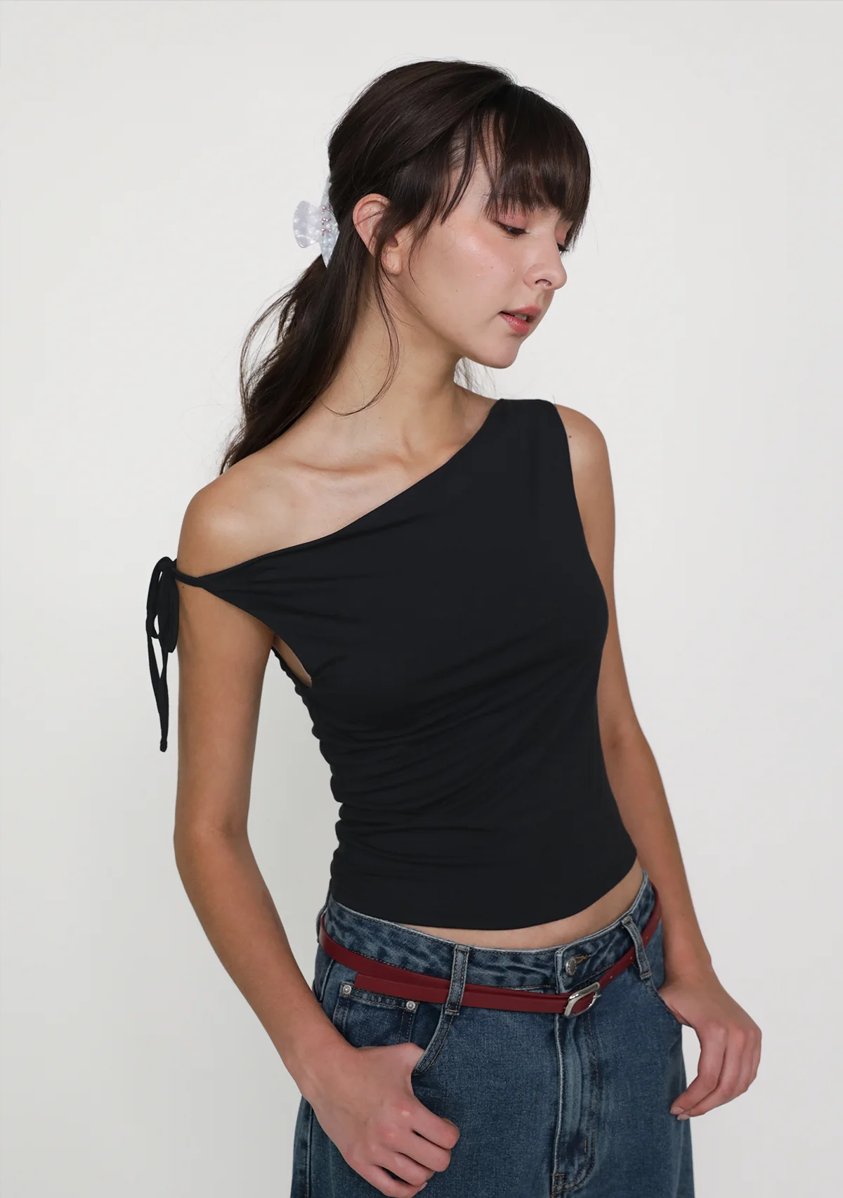 Saki Ribbon Cowl Neck Top - Image 10