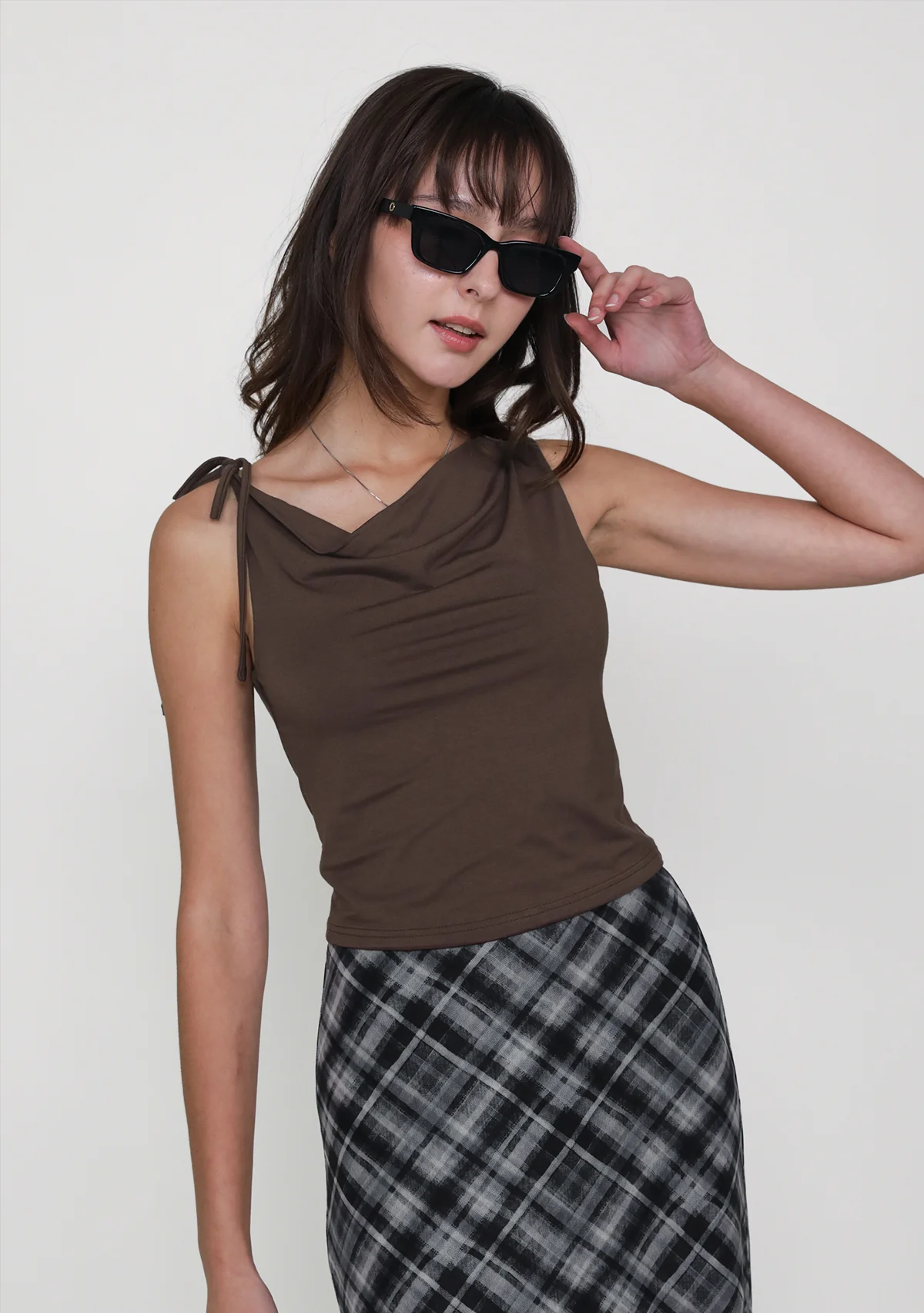 Saki Ribbon Cowl Neck Top - Image 14