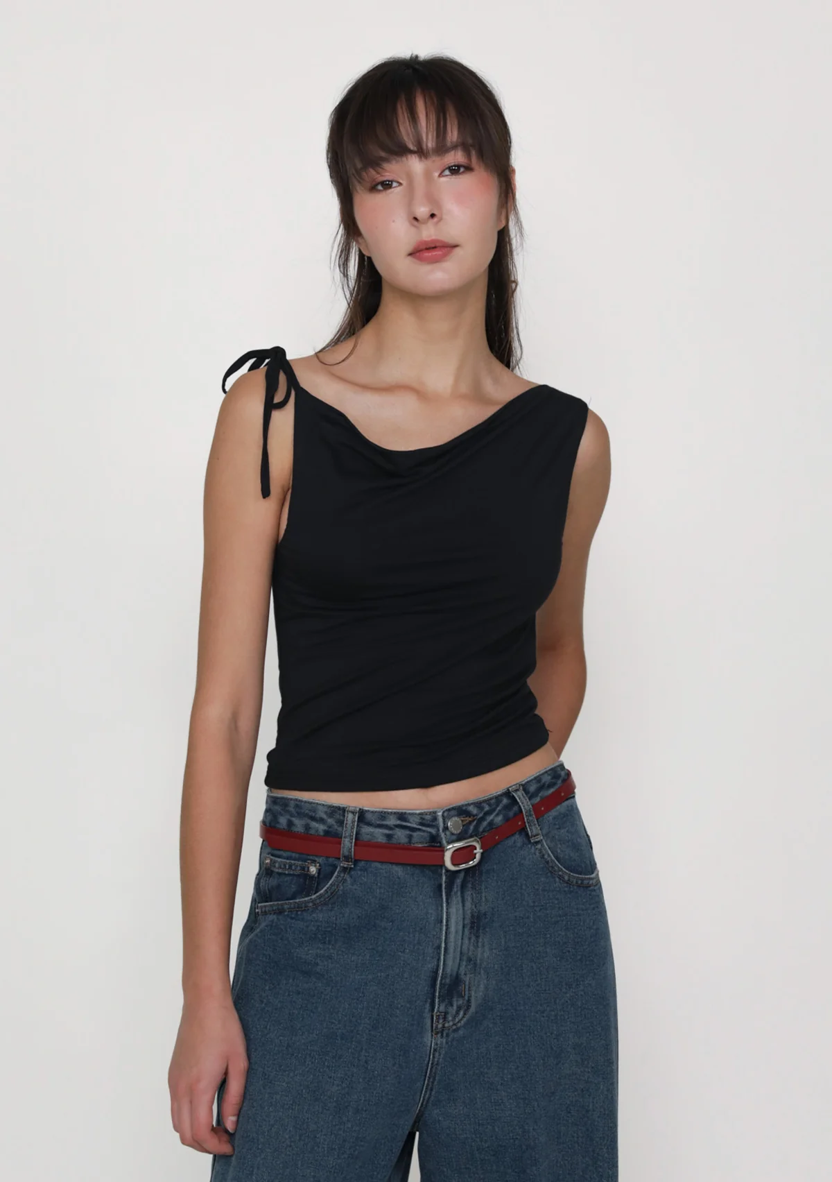 Saki Ribbon Cowl Neck Top - Image 2