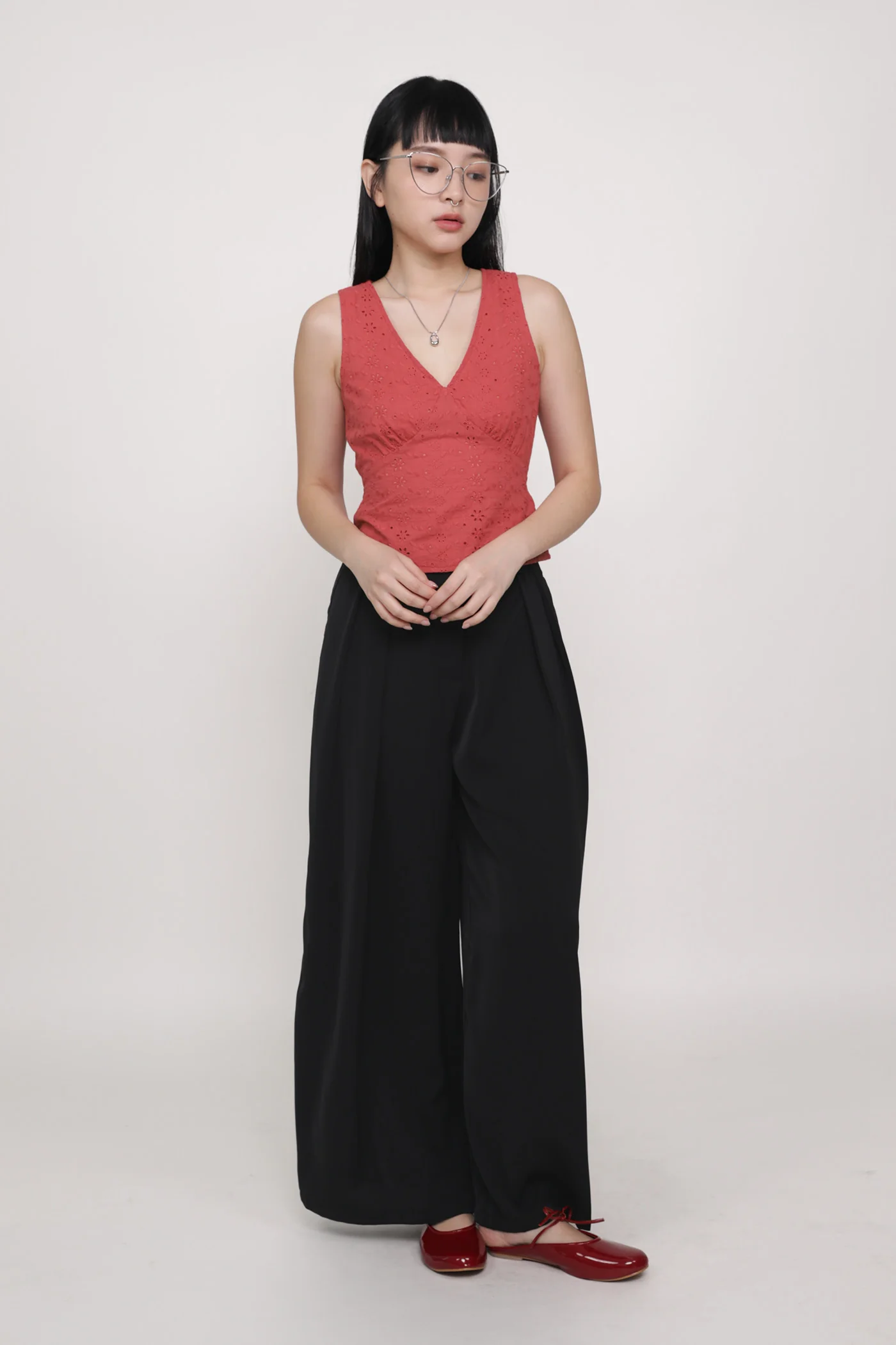 Samuel Pleated Wide Leg Pants - Image 2