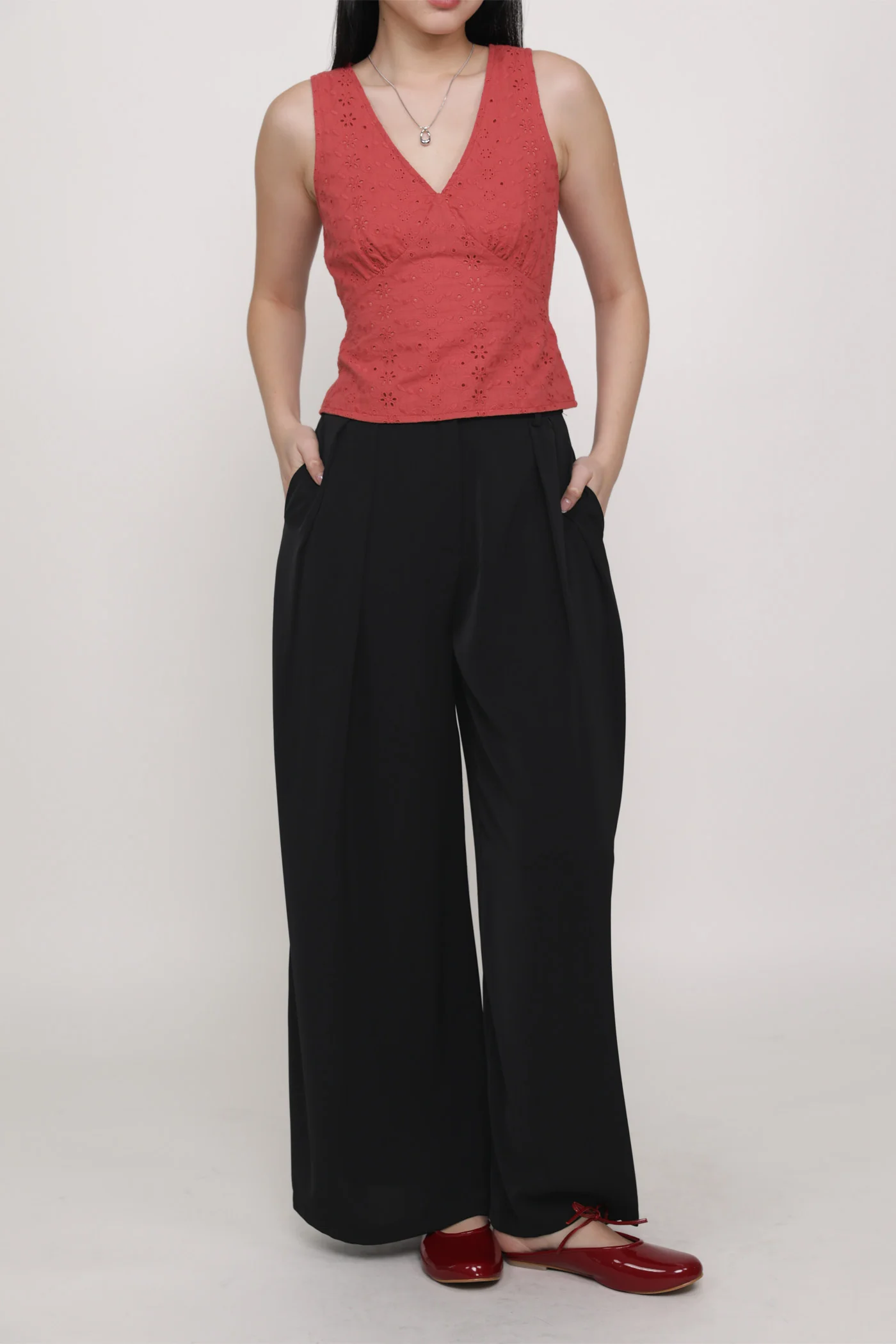Samuel Pleated Wide Leg Pants - Image 5