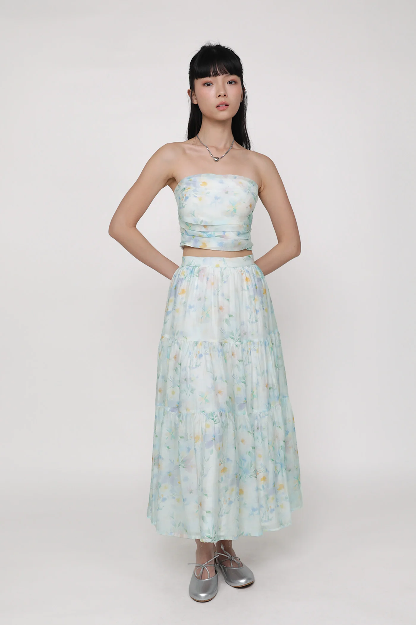 Selena Tiered Midi Skirt - Image 10