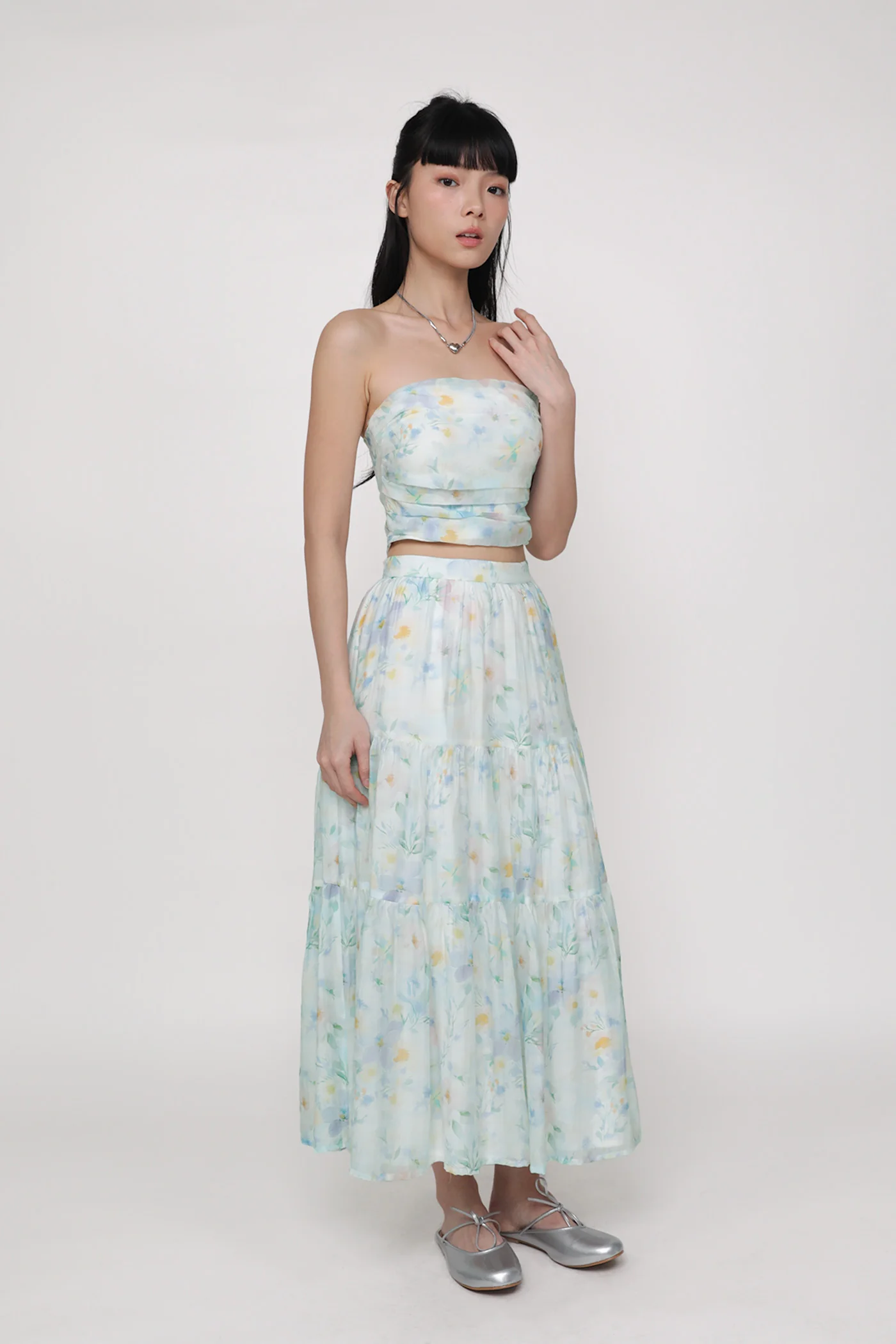 Selena Tiered Midi Skirt - Image 2