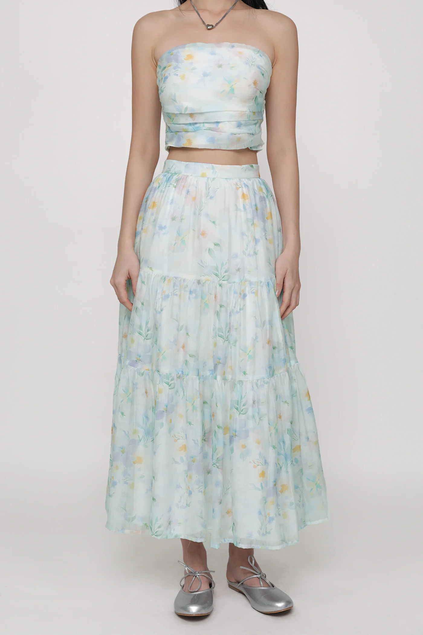 Selena Tiered Midi Skirt - Image 3