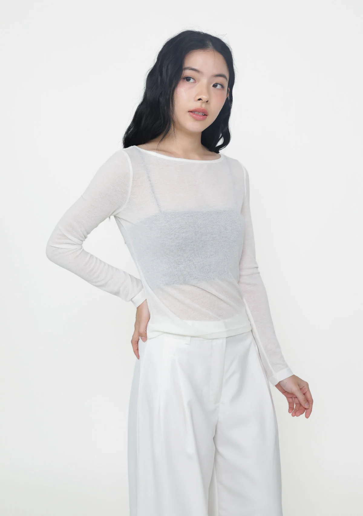 Serafina Long Sleeve Sheer Top - Image 9