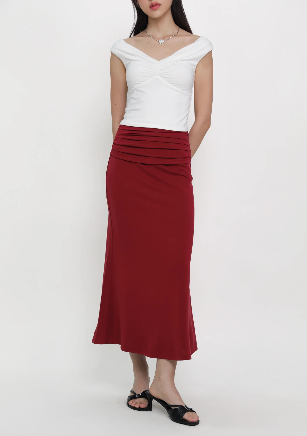 Sevyn Ruched Maxi Skirt - Image 12