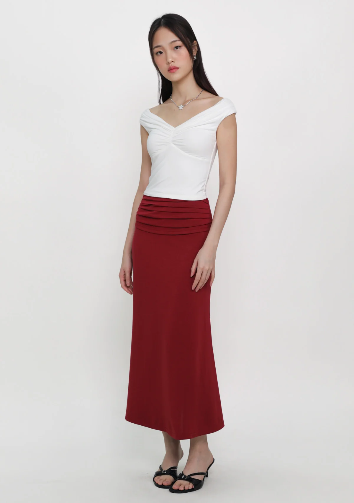 Sevyn Ruched Maxi Skirt - Image 13