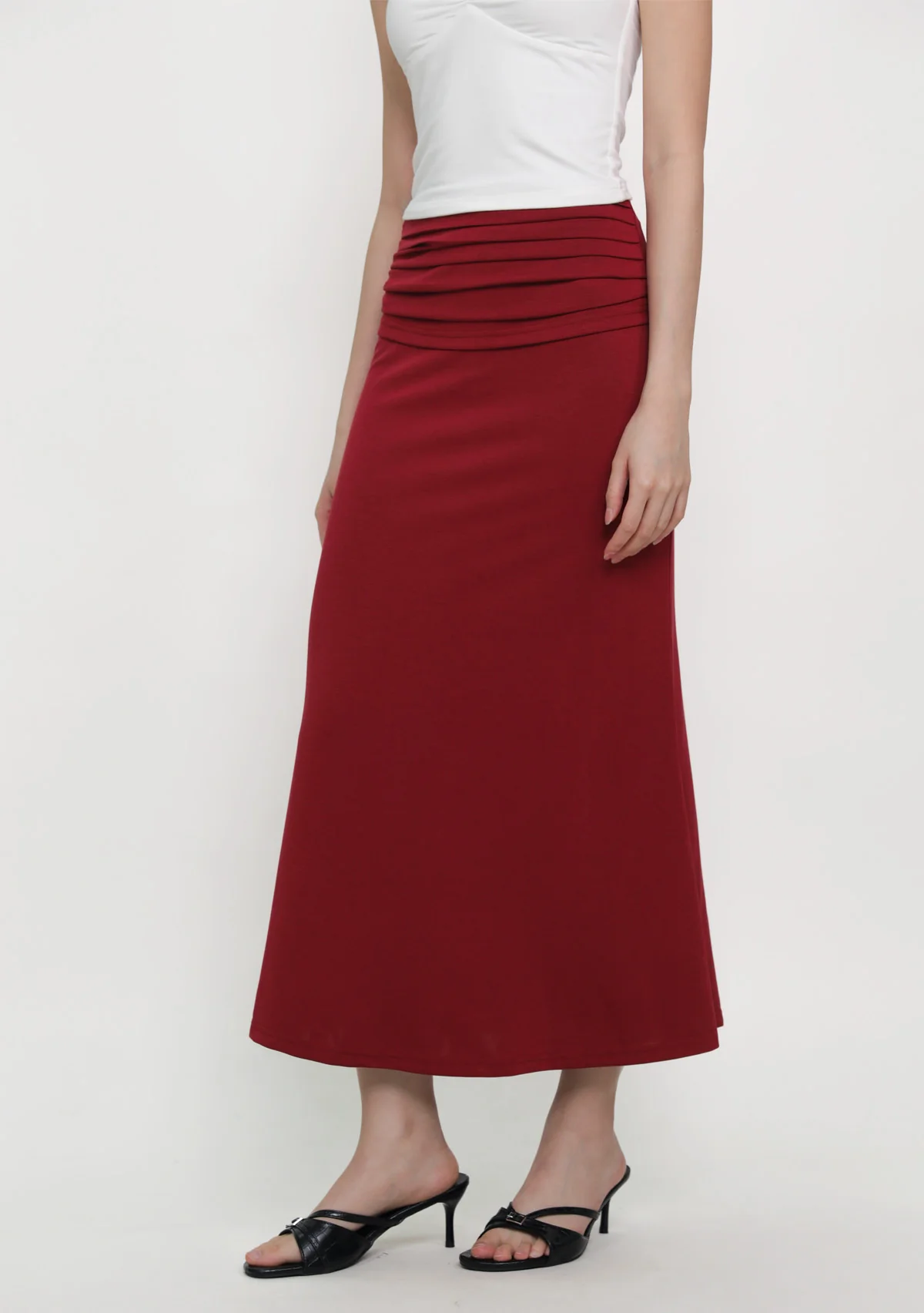 Sevyn Ruched Maxi Skirt - Image 14