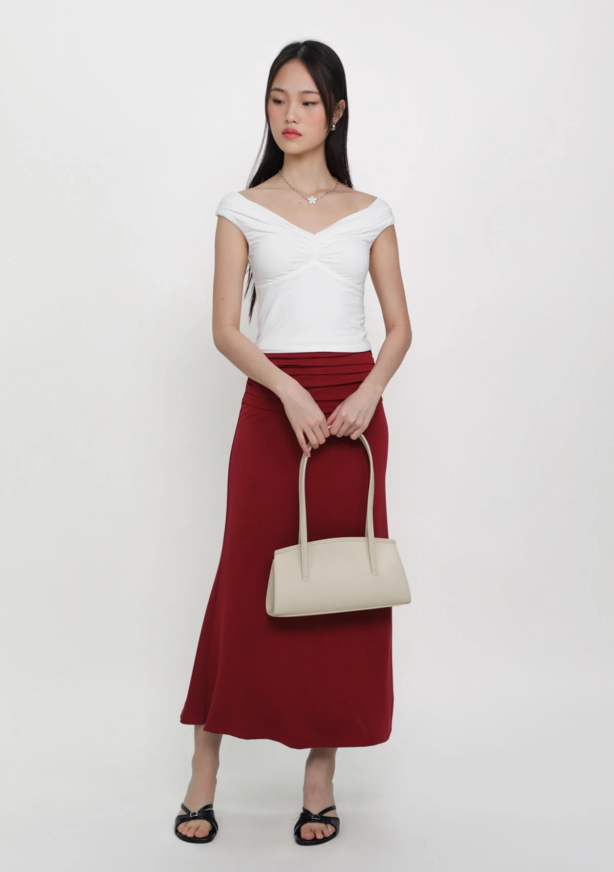 Sevyn Ruched Maxi Skirt - Image 3