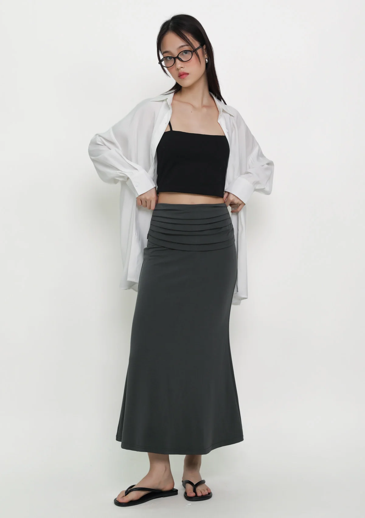Sevyn Ruched Maxi Skirt - Image 9