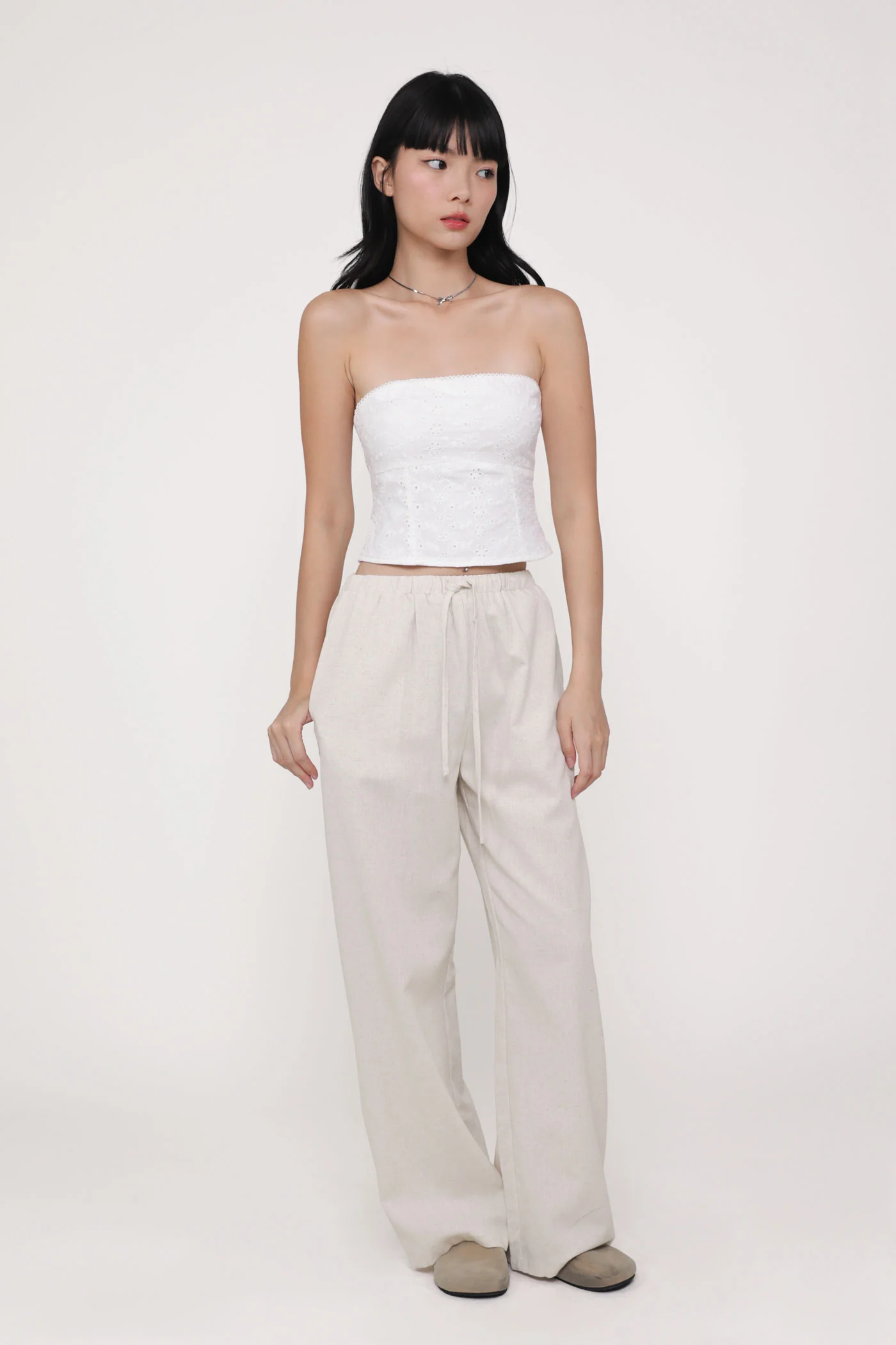 Shanice Eyelet Tube Padded Top - Image 10