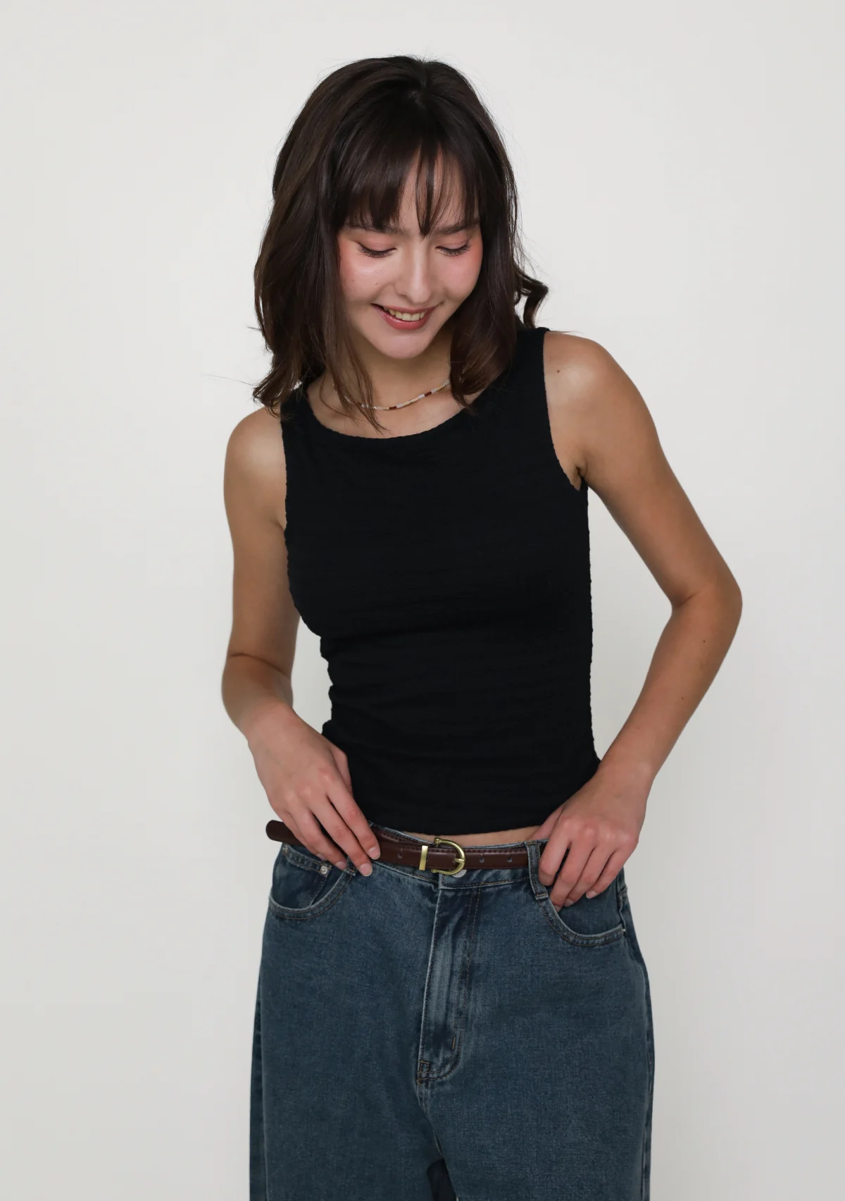 Shayna Textured Boat Neck Padded Top - Image 10