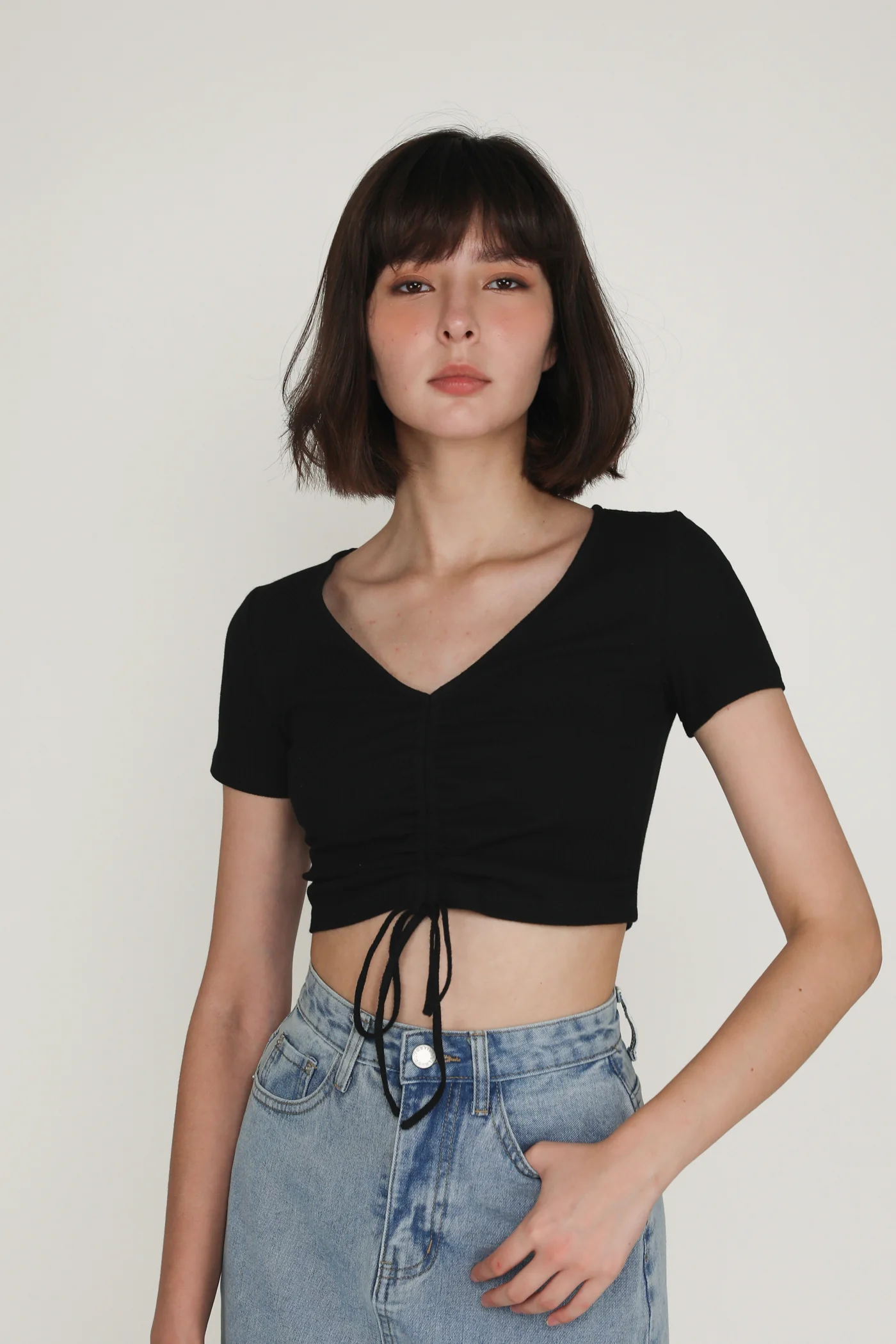 Shea Drawstring Ribbed Top - Image 11