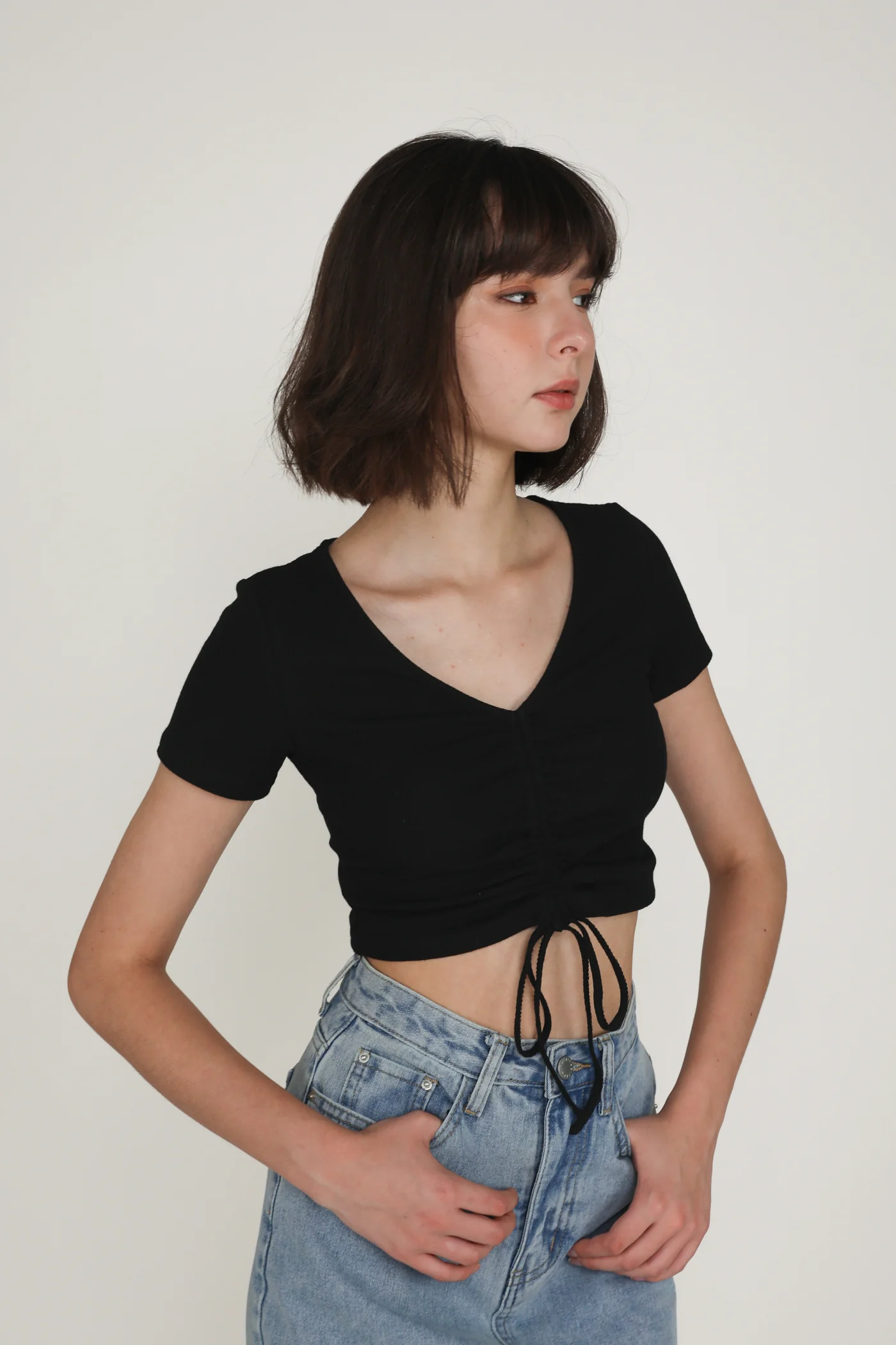 Shea Drawstring Ribbed Top - Image 12