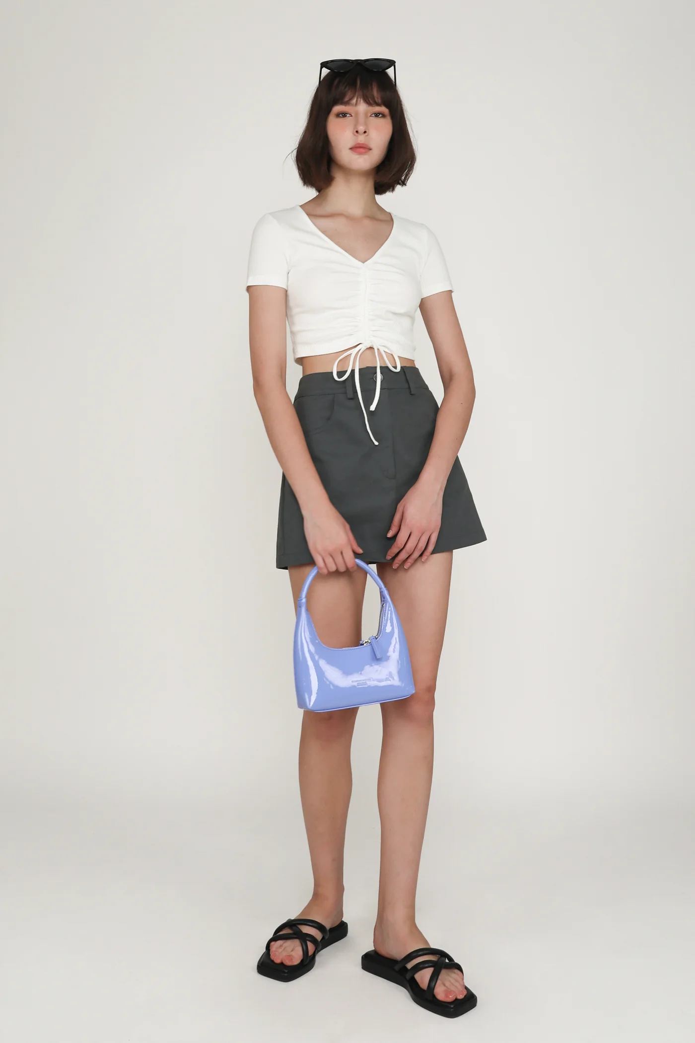 Shea Drawstring Ribbed Top - Image 2