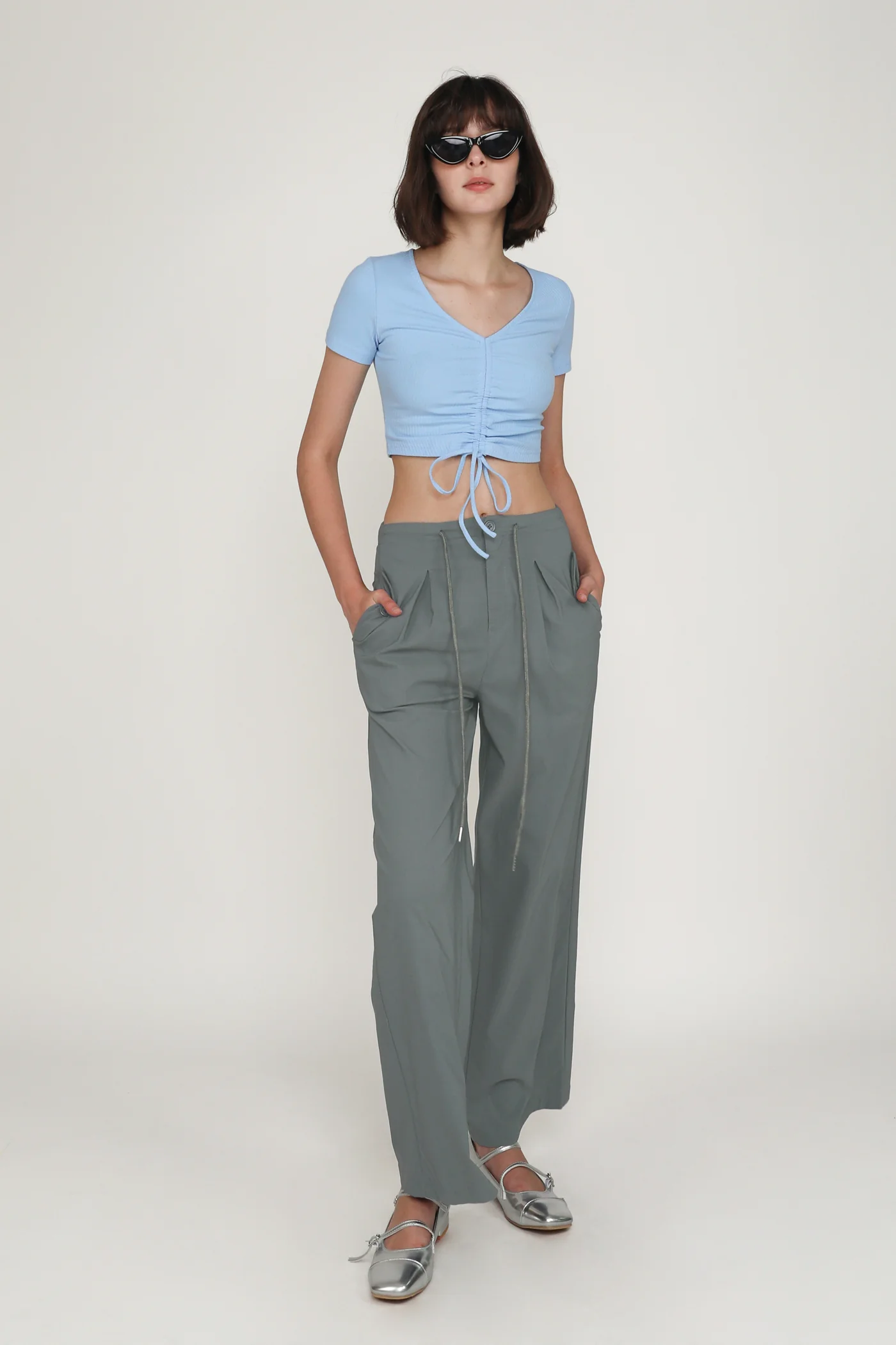Shea Drawstring Ribbed Top - Image 22