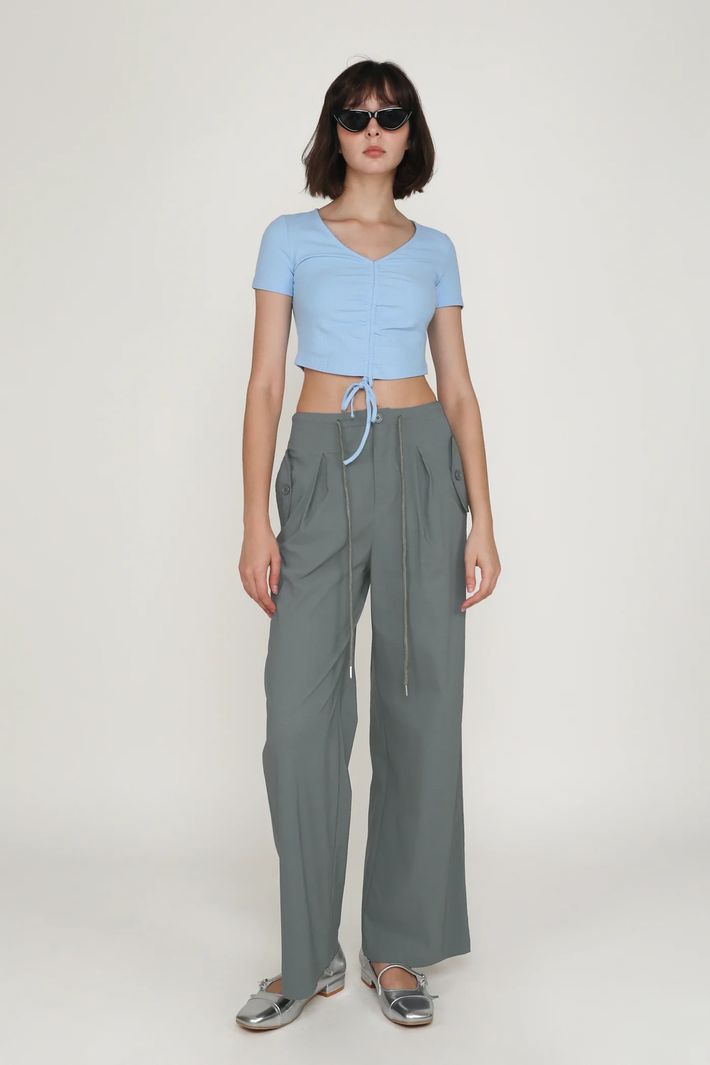 Shea Drawstring Ribbed Top - Image 27