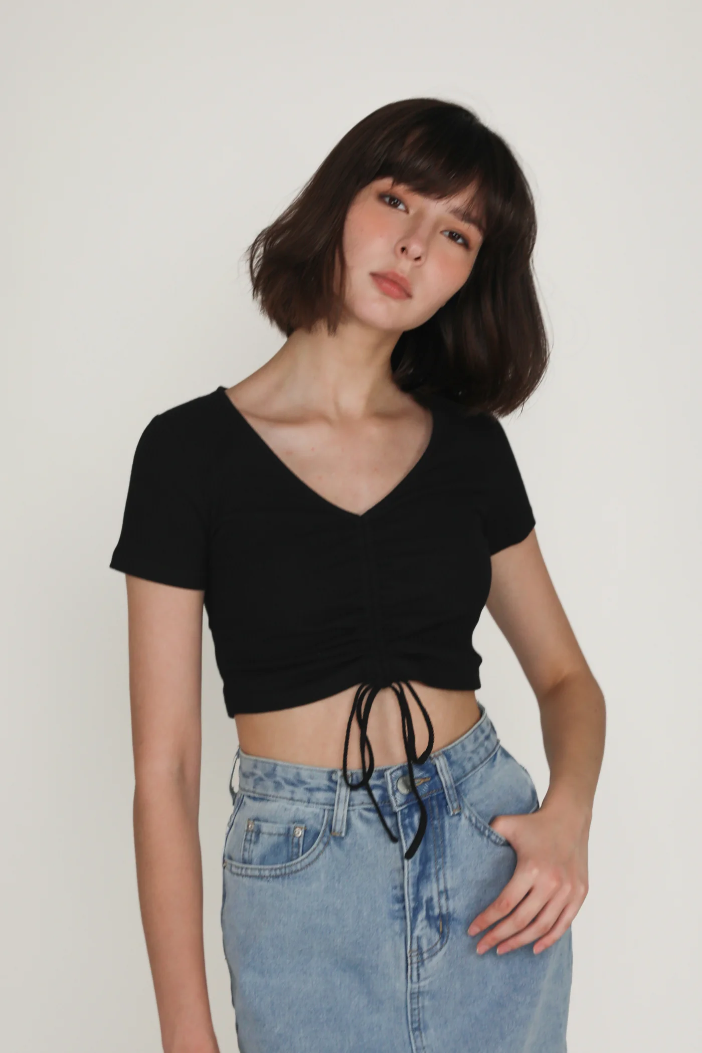 Shea Drawstring Ribbed Top - Image 8