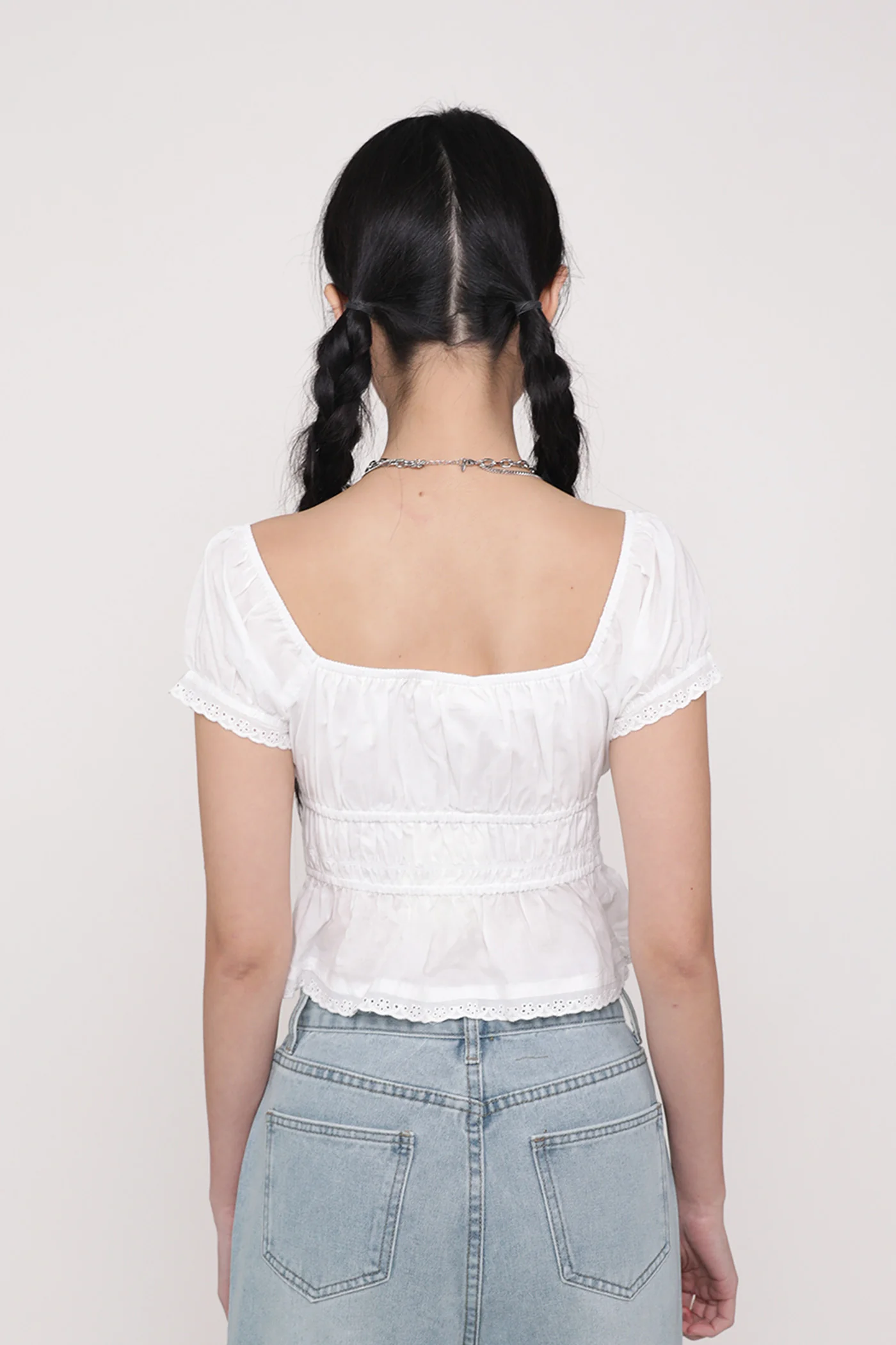 Winnie Shirred Babydoll Top - Image 13