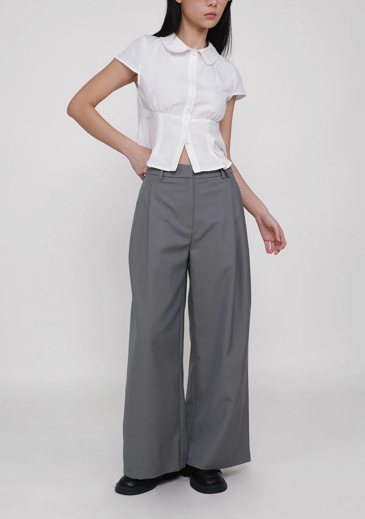 Silvia Side Pleated Pants - Image 8