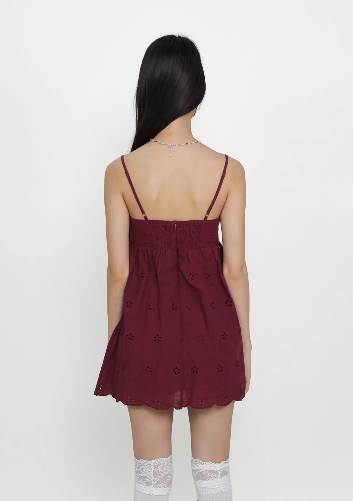 Sophia Padded Babydoll Romper (Eyelet) - Image 12