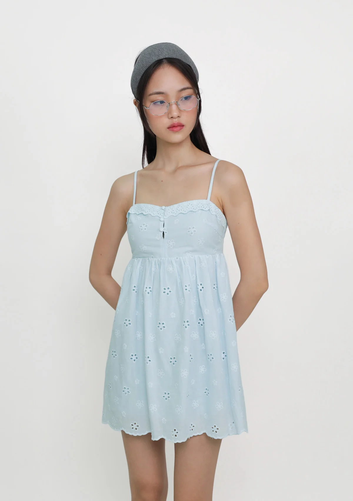 Sophia Padded Babydoll Romper (Eyelet) - Image 14