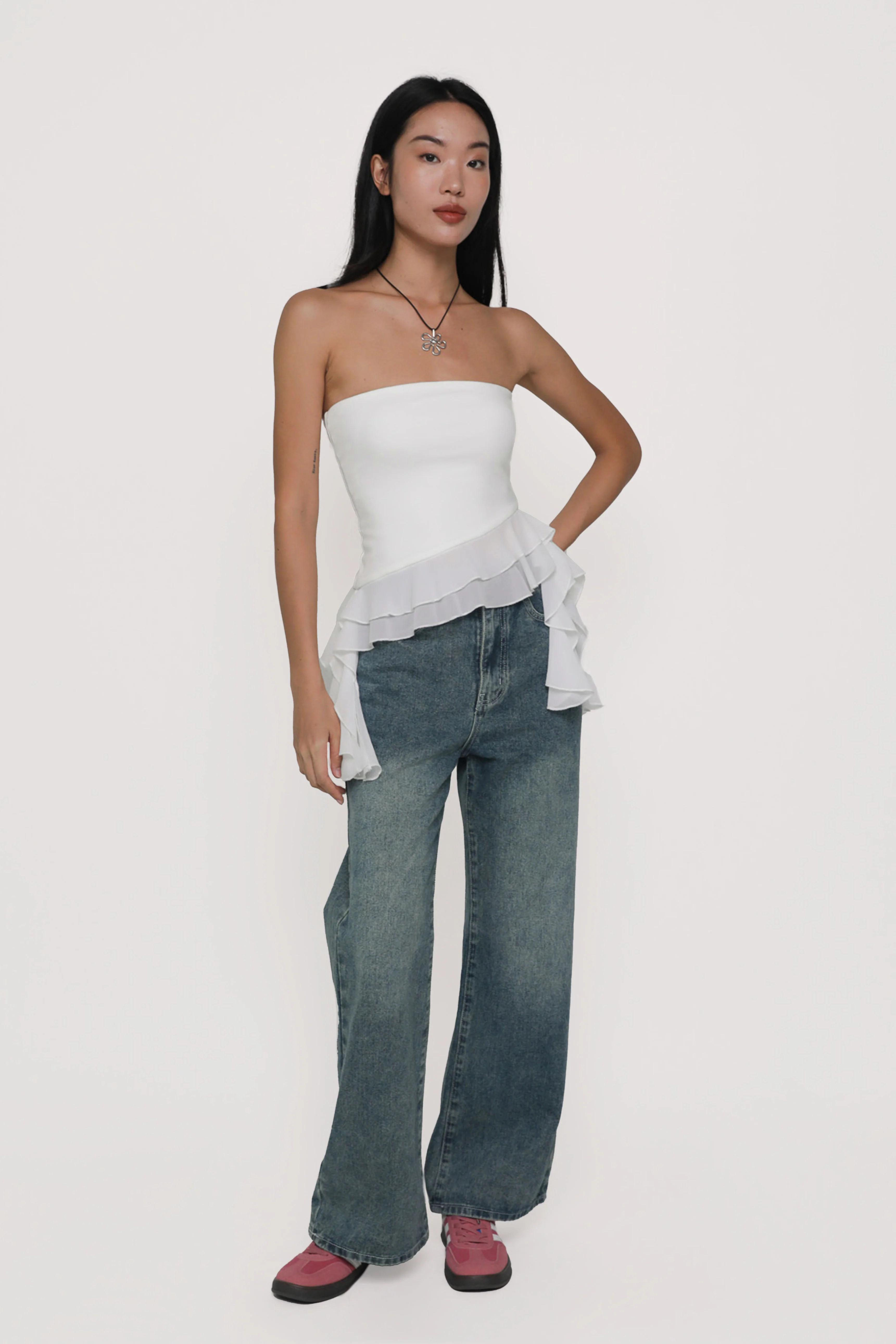 Stephanie Ruffles Tube Padded Top - Image 2