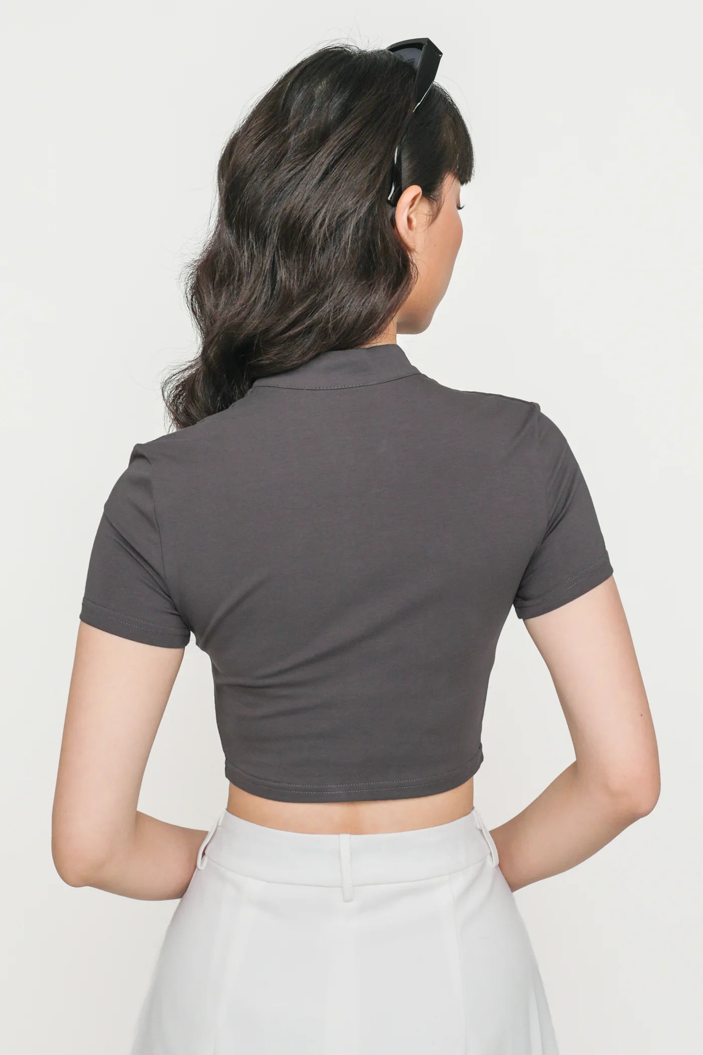 Suki Mandarin Collar Crop Top - Image 15
