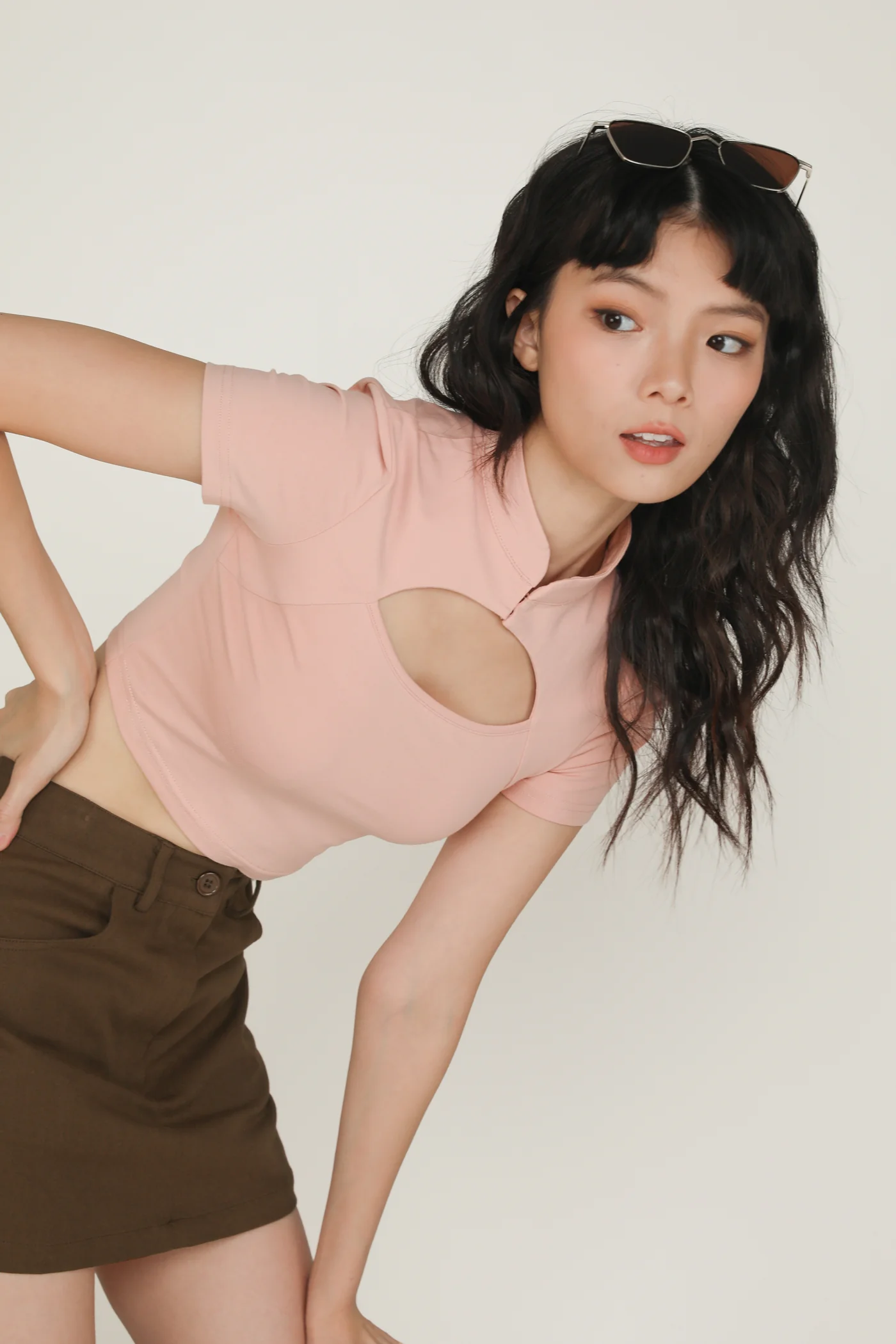 Suki Mandarin Collar Crop Top - Image 30