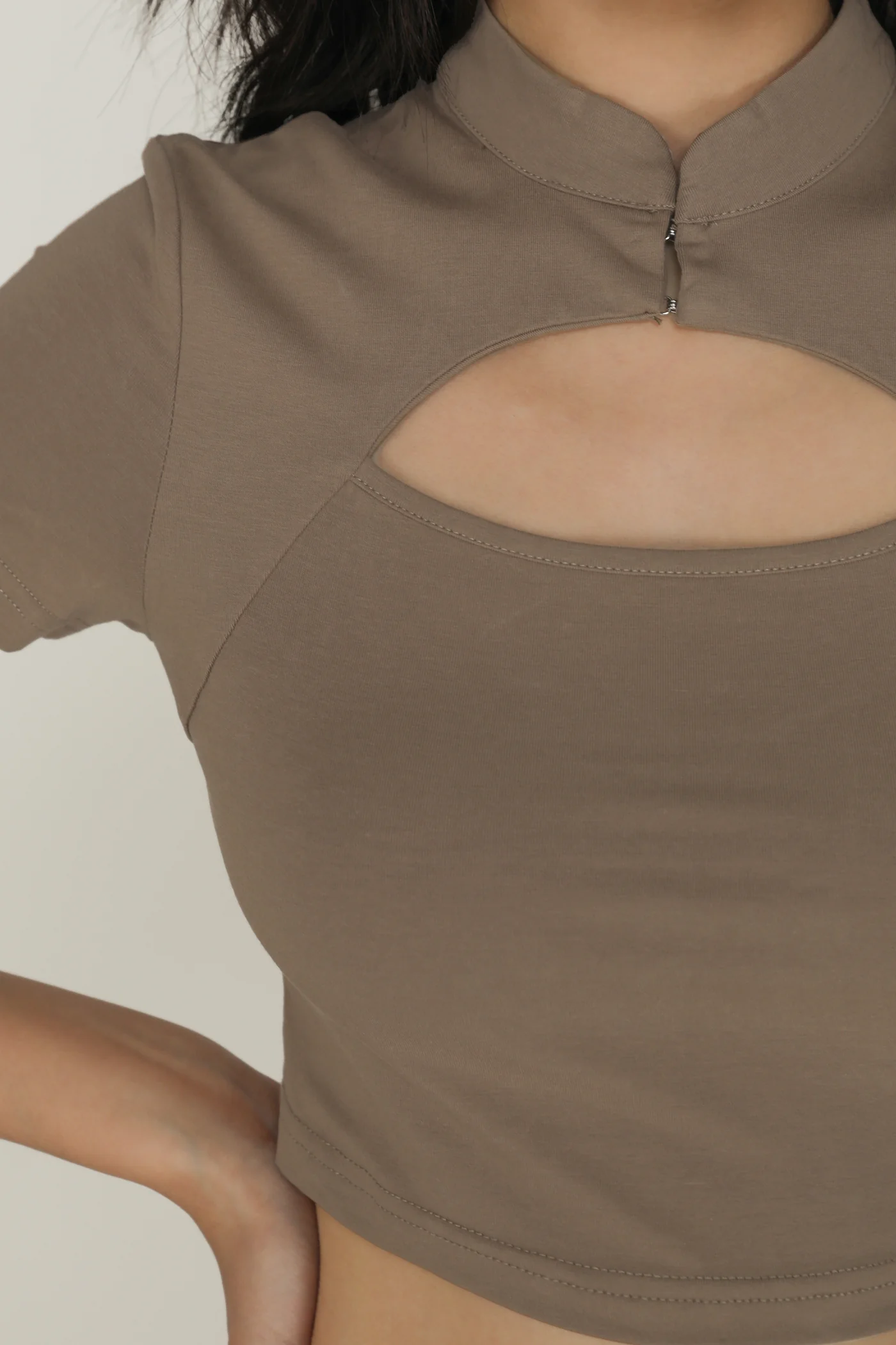 Suki Mandarin Collar Crop Top - Image 46