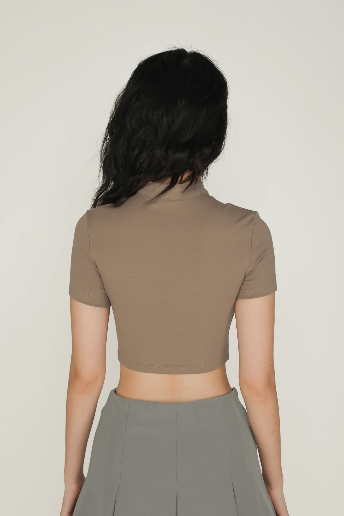 Suki Mandarin Collar Crop Top - Image 50