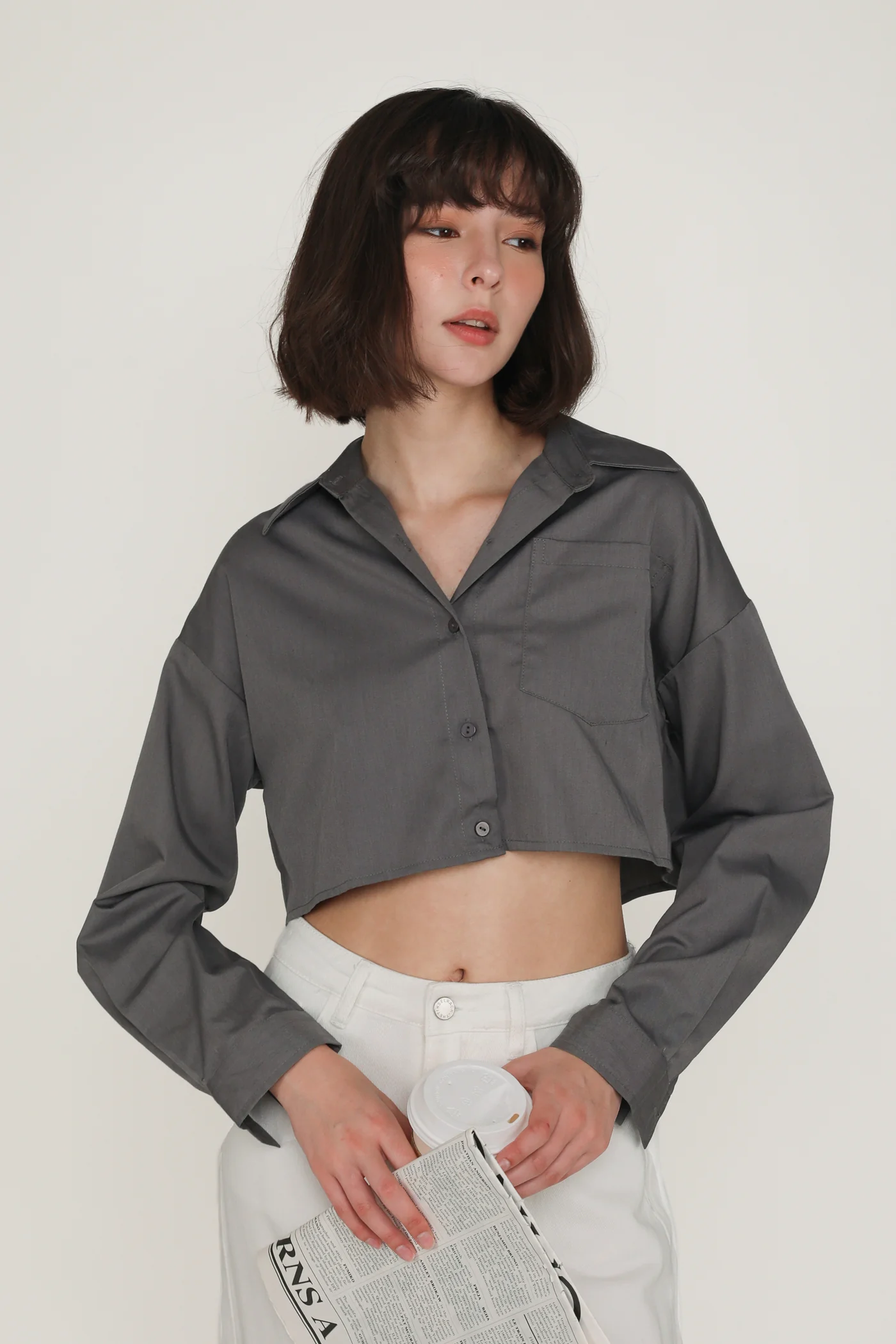 Sylvie Cropped Shirt - Image 15