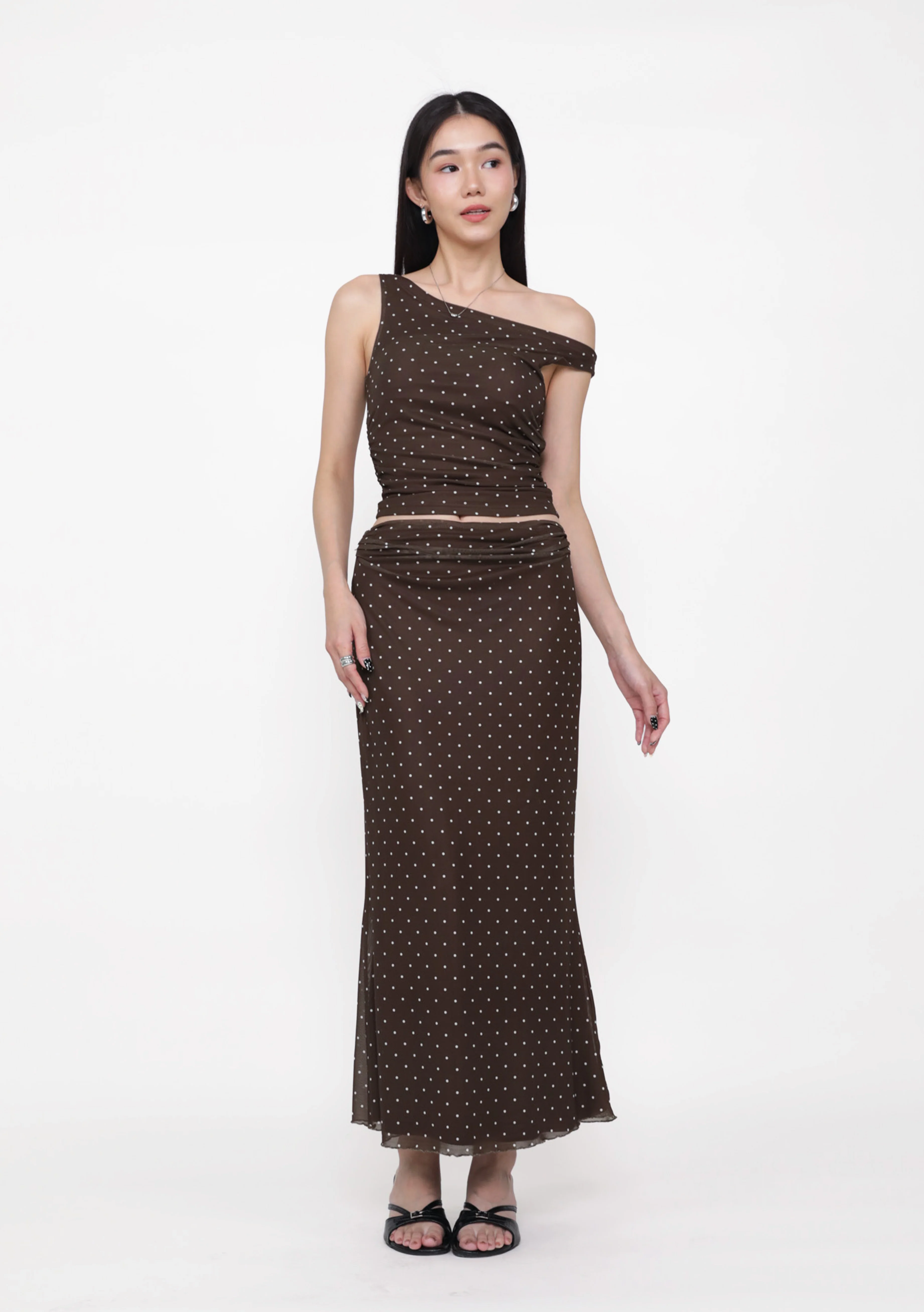Terra Mesh Padded Boat Neck Top (Prints) - Image 3