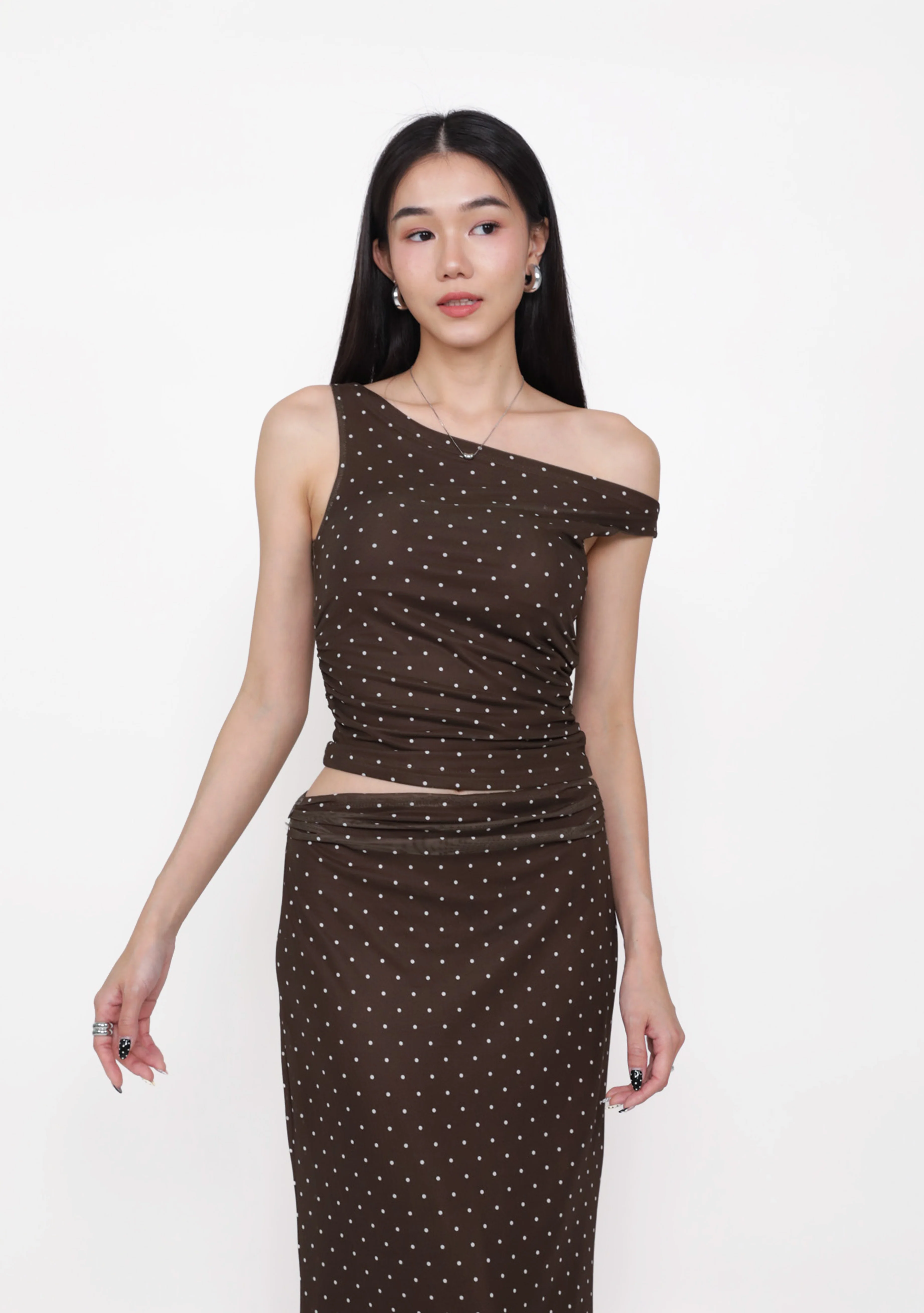 Terra Mesh Padded Boat Neck Top (Prints) - Image 9