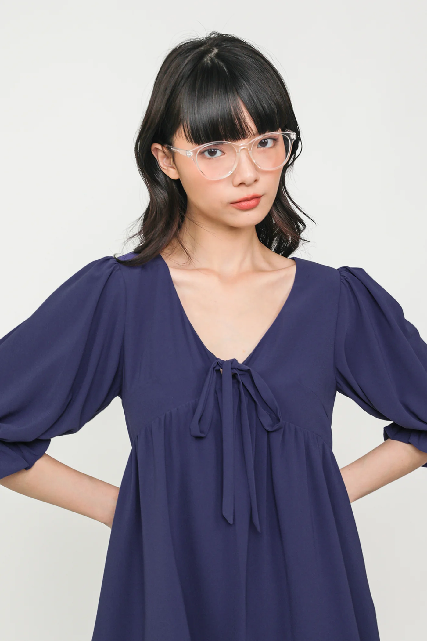 Tia Babydoll Sleeved Dress - Image 11