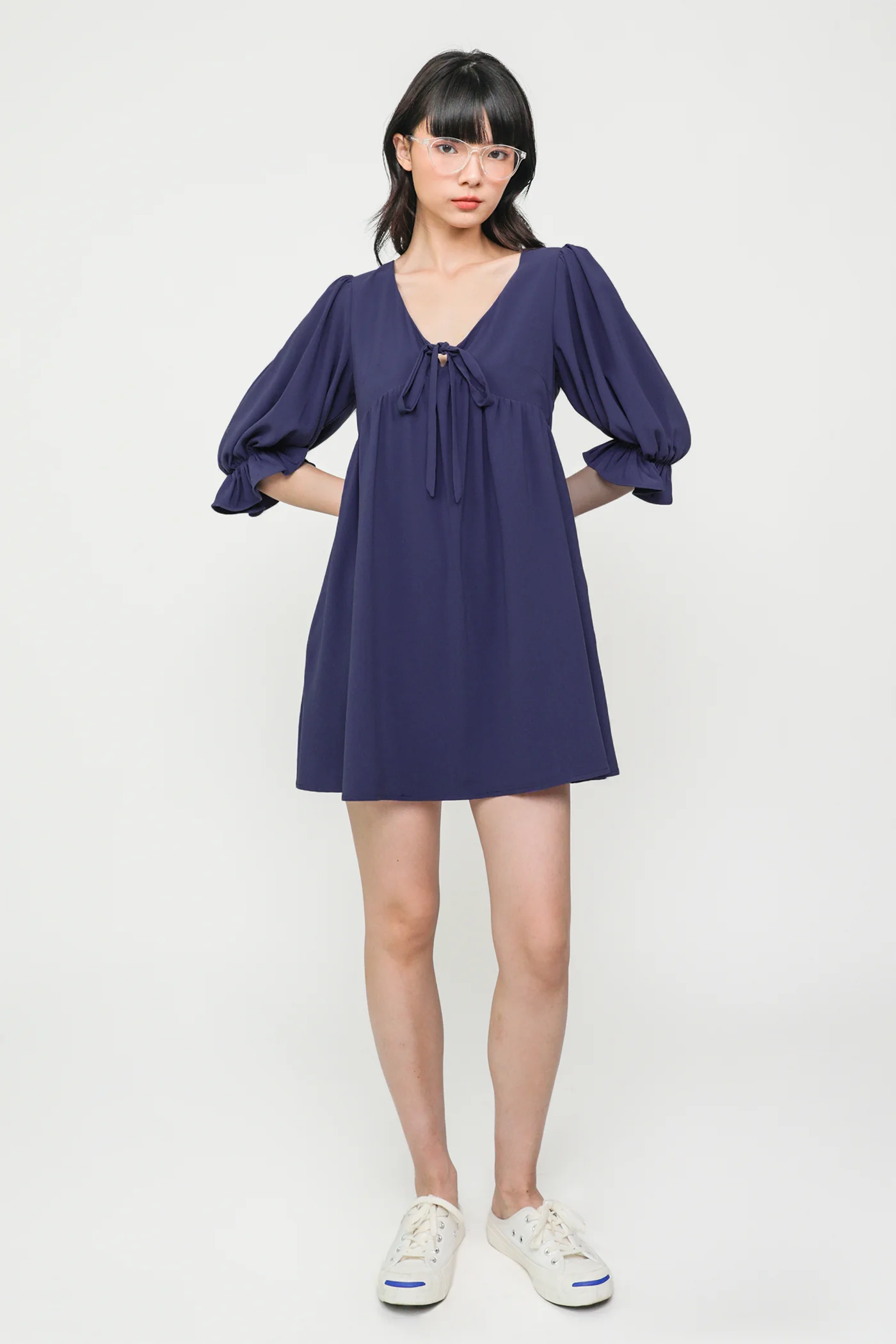 Tia Babydoll Sleeved Dress - Image 13