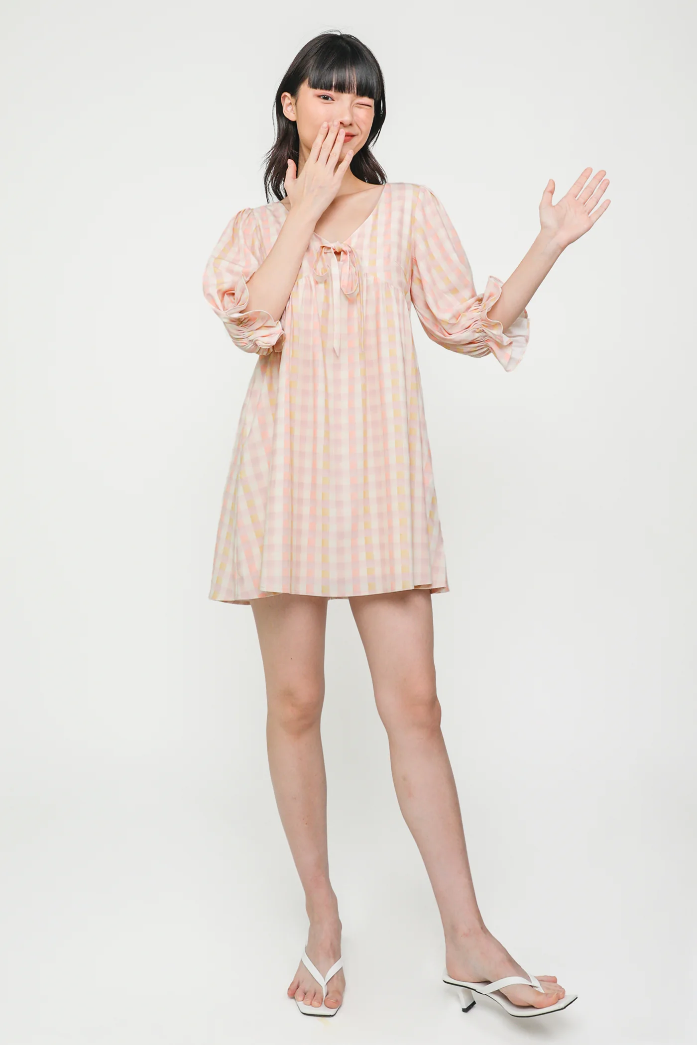 Tia Babydoll Sleeved Dress - Image 6
