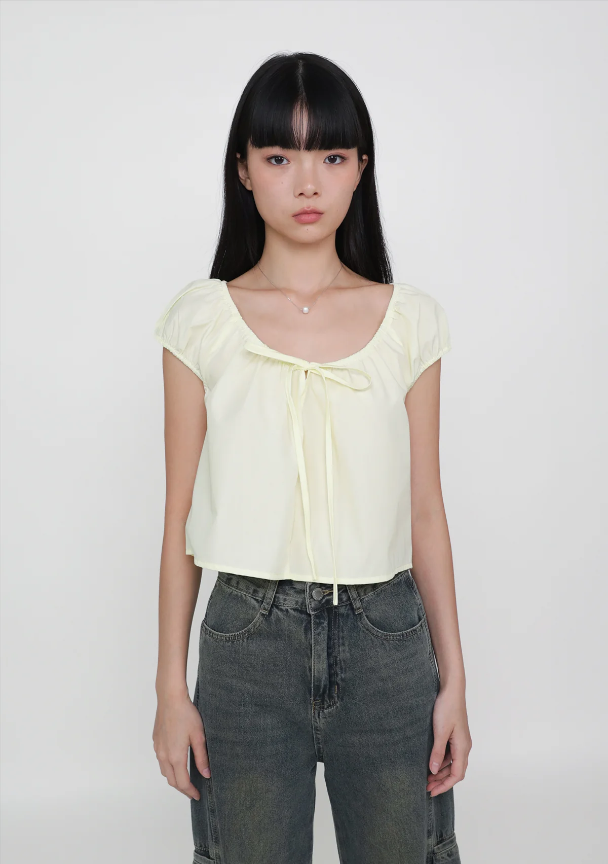 Somi Tie Front Ribbon Top - Image 10
