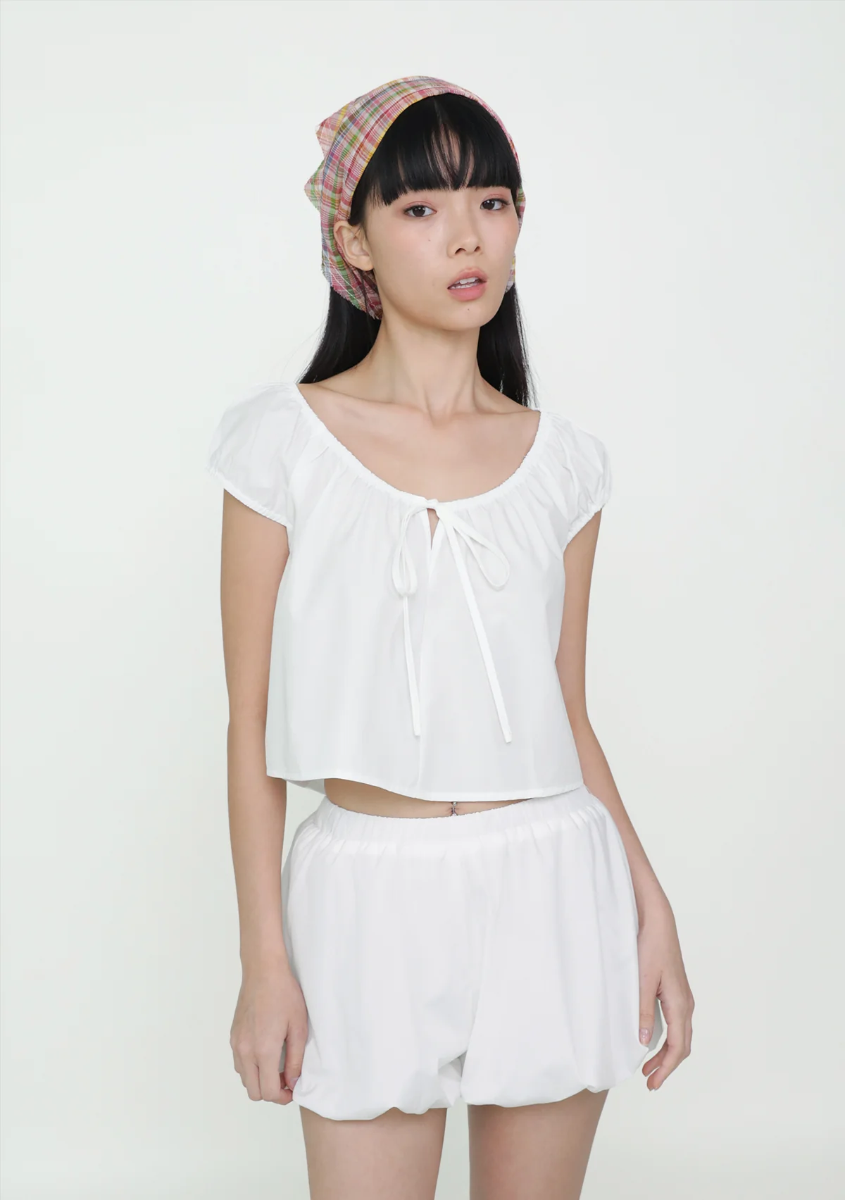 Somi Tie Front Ribbon Top - Image 12