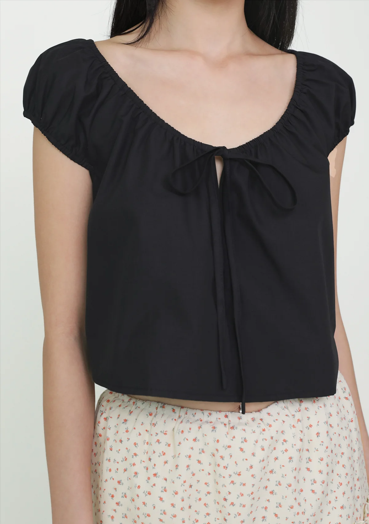 Somi Tie Front Ribbon Top - Image 15