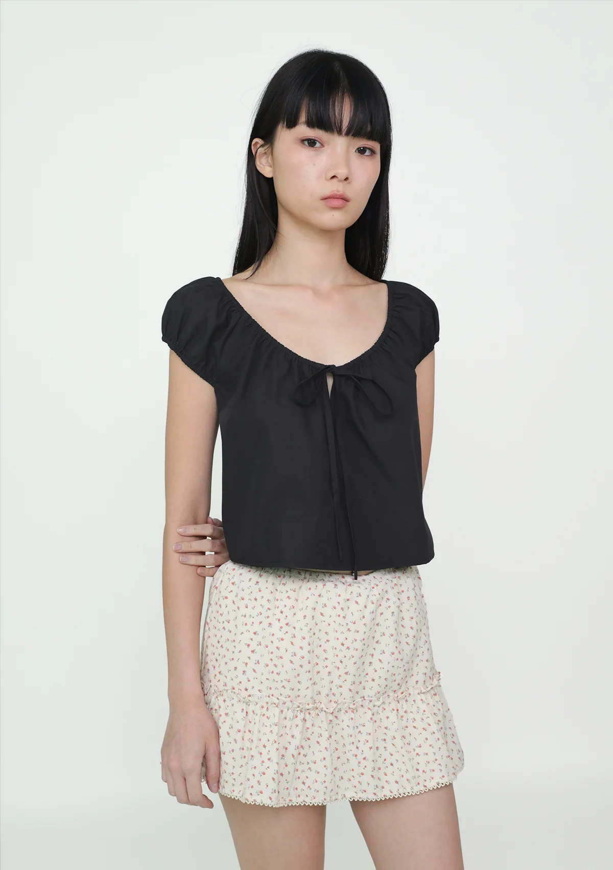 Somi Tie Front Ribbon Top - Image 16