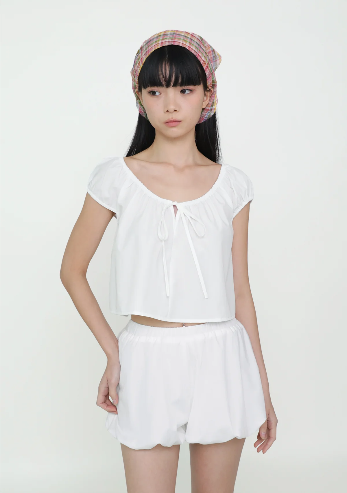 Somi Tie Front Ribbon Top - Image 2