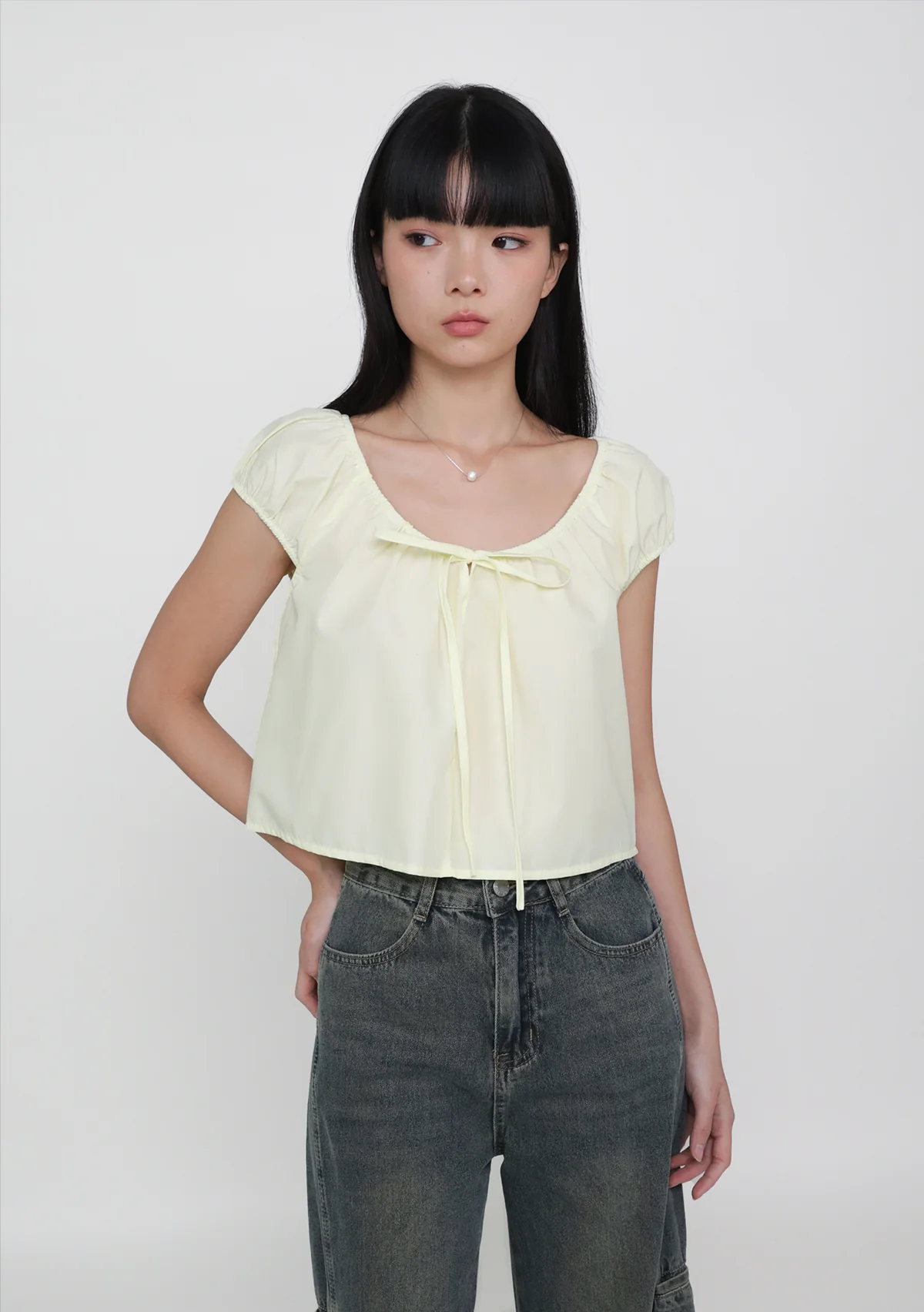 Somi Tie Front Ribbon Top - Image 20