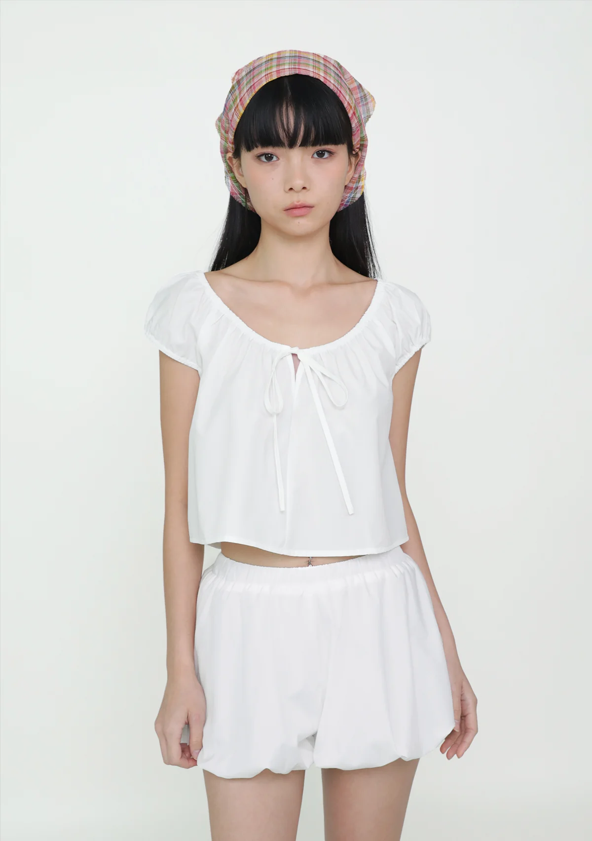 Somi Tie Front Ribbon Top - Image 3