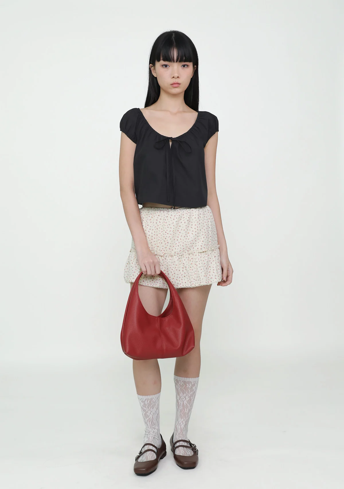 Somi Tie Front Ribbon Top - Image 4