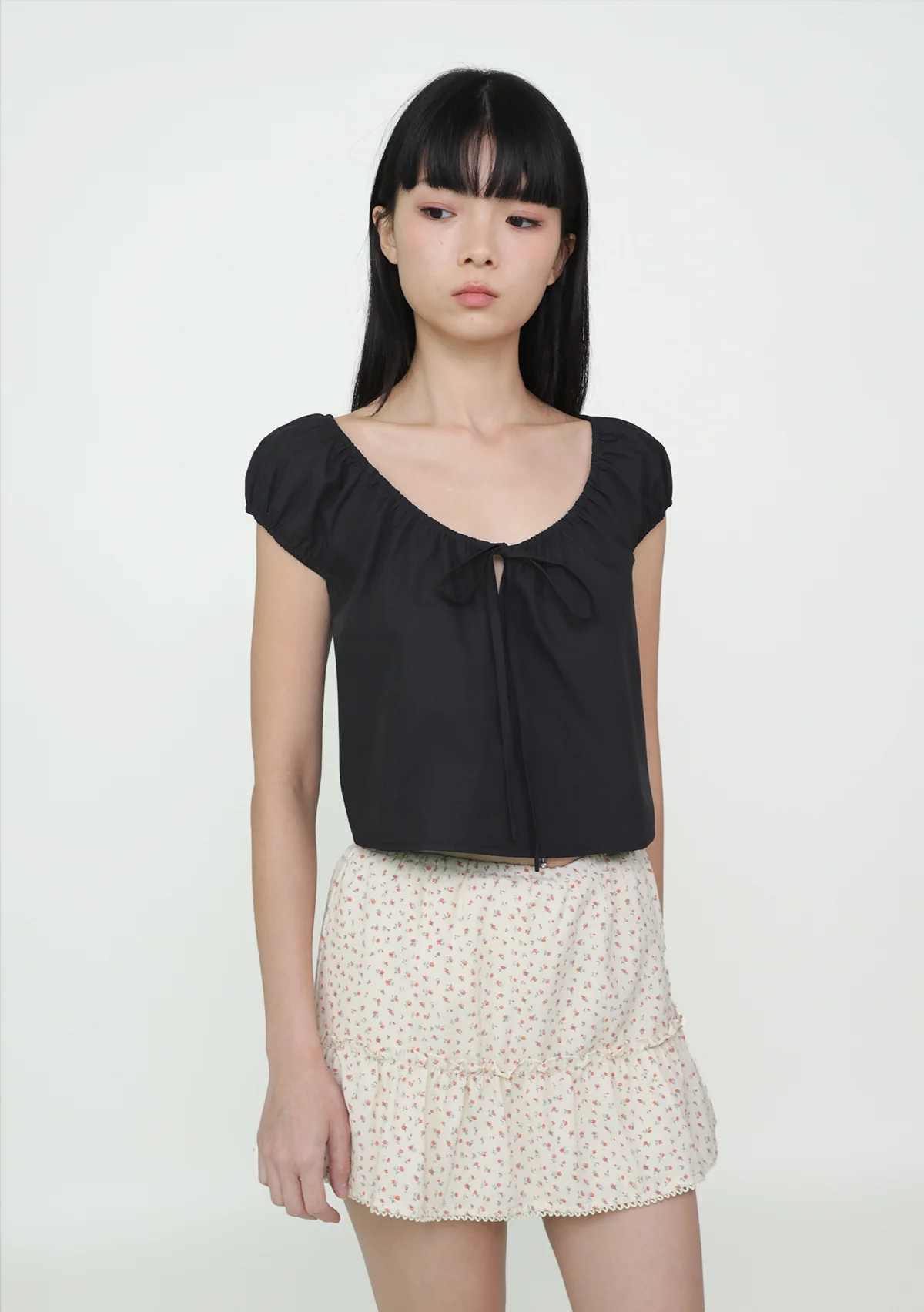 Somi Tie Front Ribbon Top - Image 6