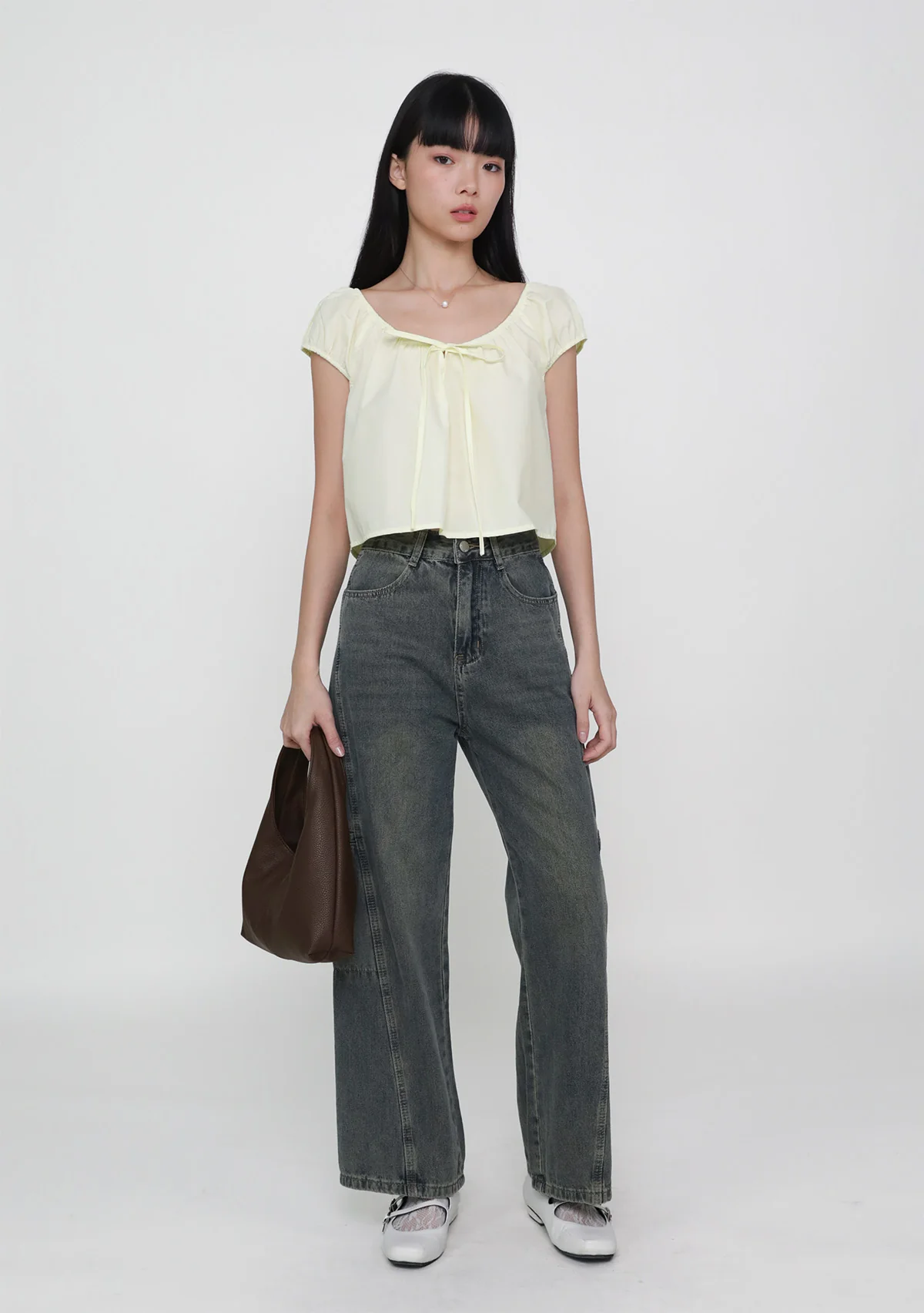 Somi Tie Front Ribbon Top - Image 8
