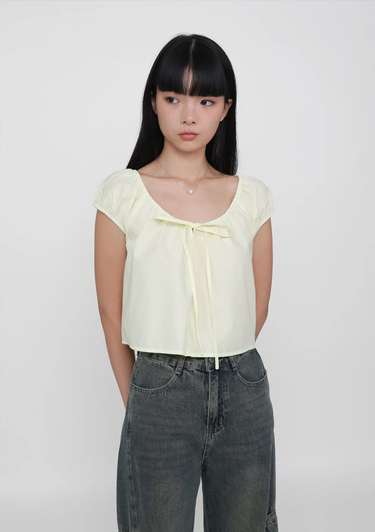 Somi Tie Front Ribbon Top - Image 9